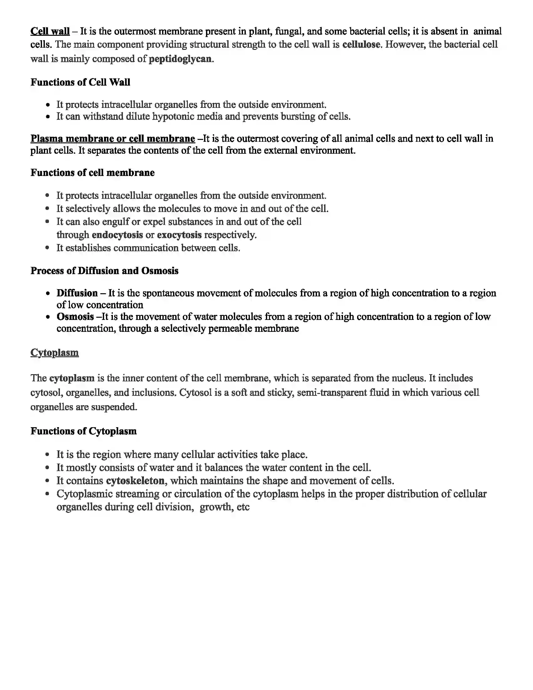 Maharashtra Board Class 8th Science Cell and Cell Organelles Revision Note 3