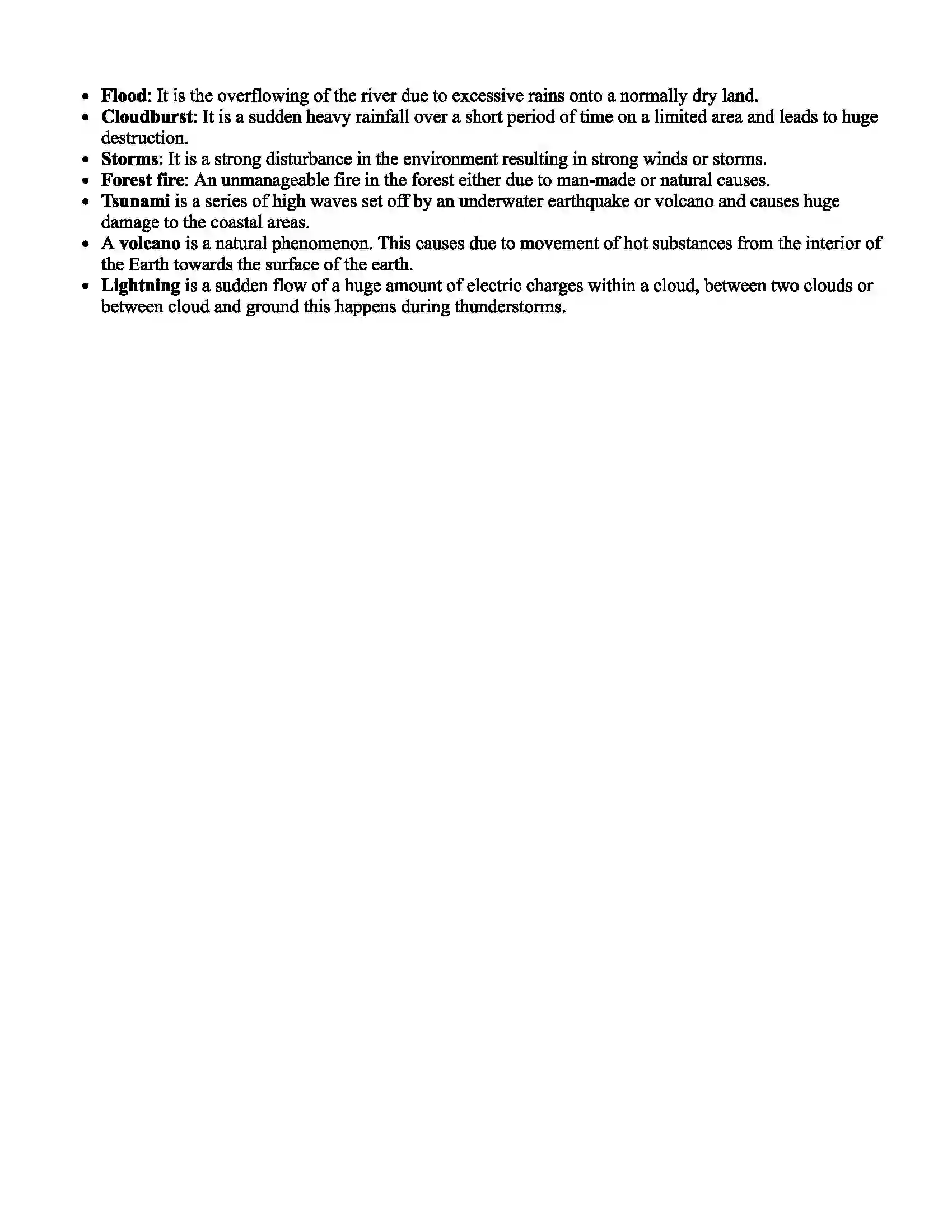 Maharashtra Board Class 8th Science Disaster Management Revision Note 2