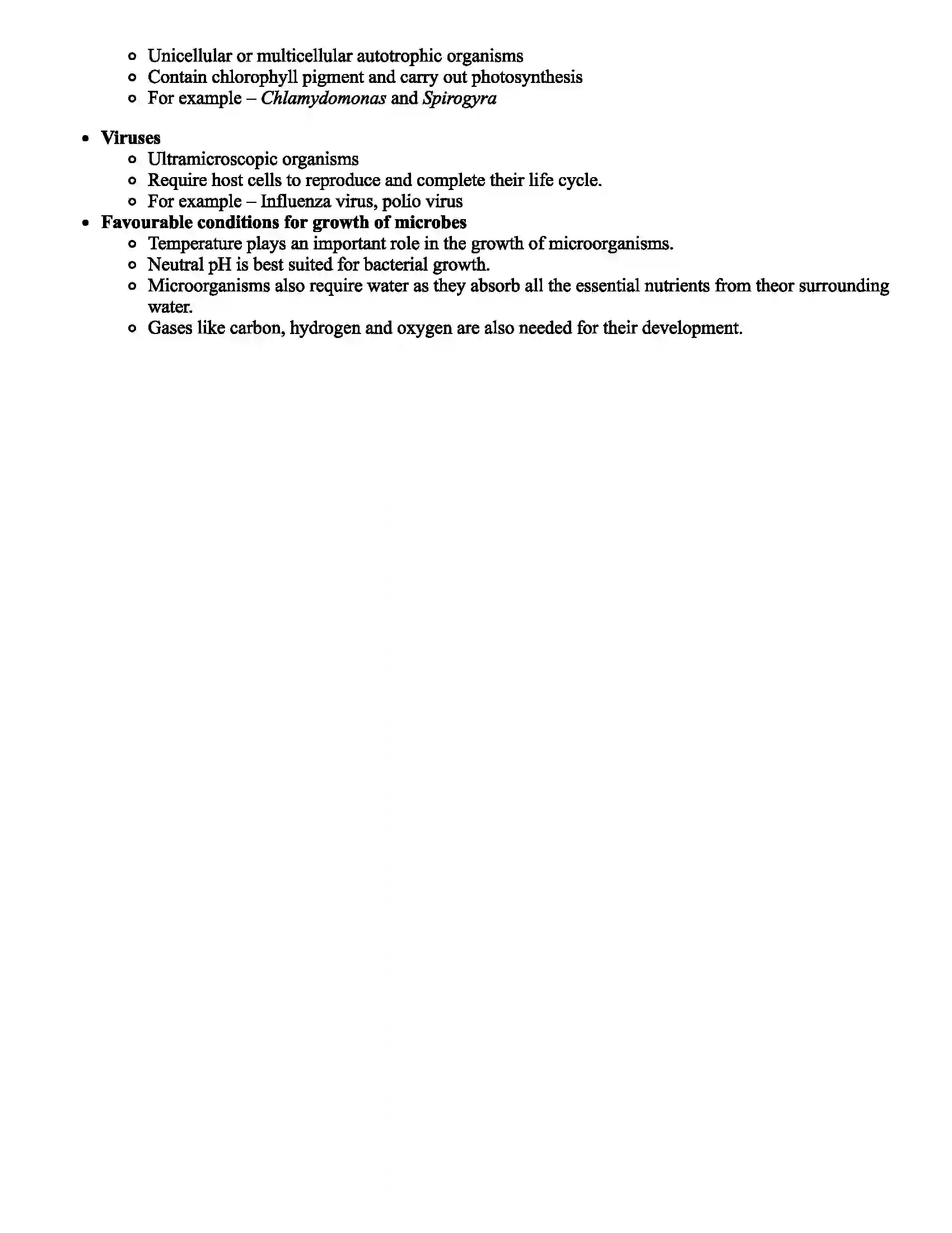 Maharashtra Board Class 8th Science Living World & Classification of Microbes Revision Note 3