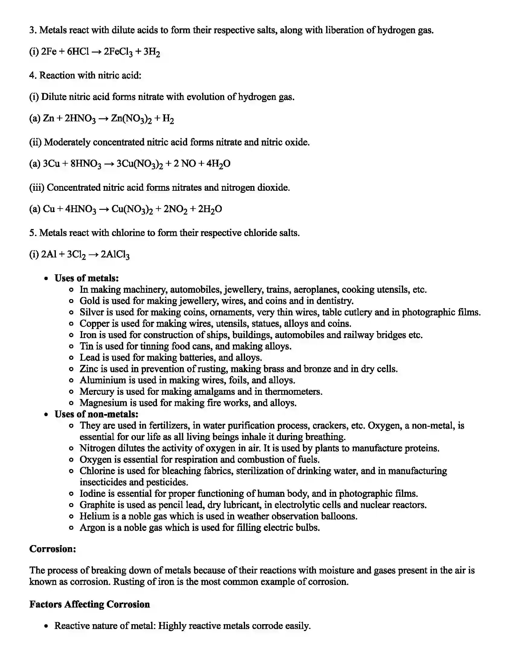 Maharashtra Board Class 8th Science Metals and Non-metals Revision Note 2