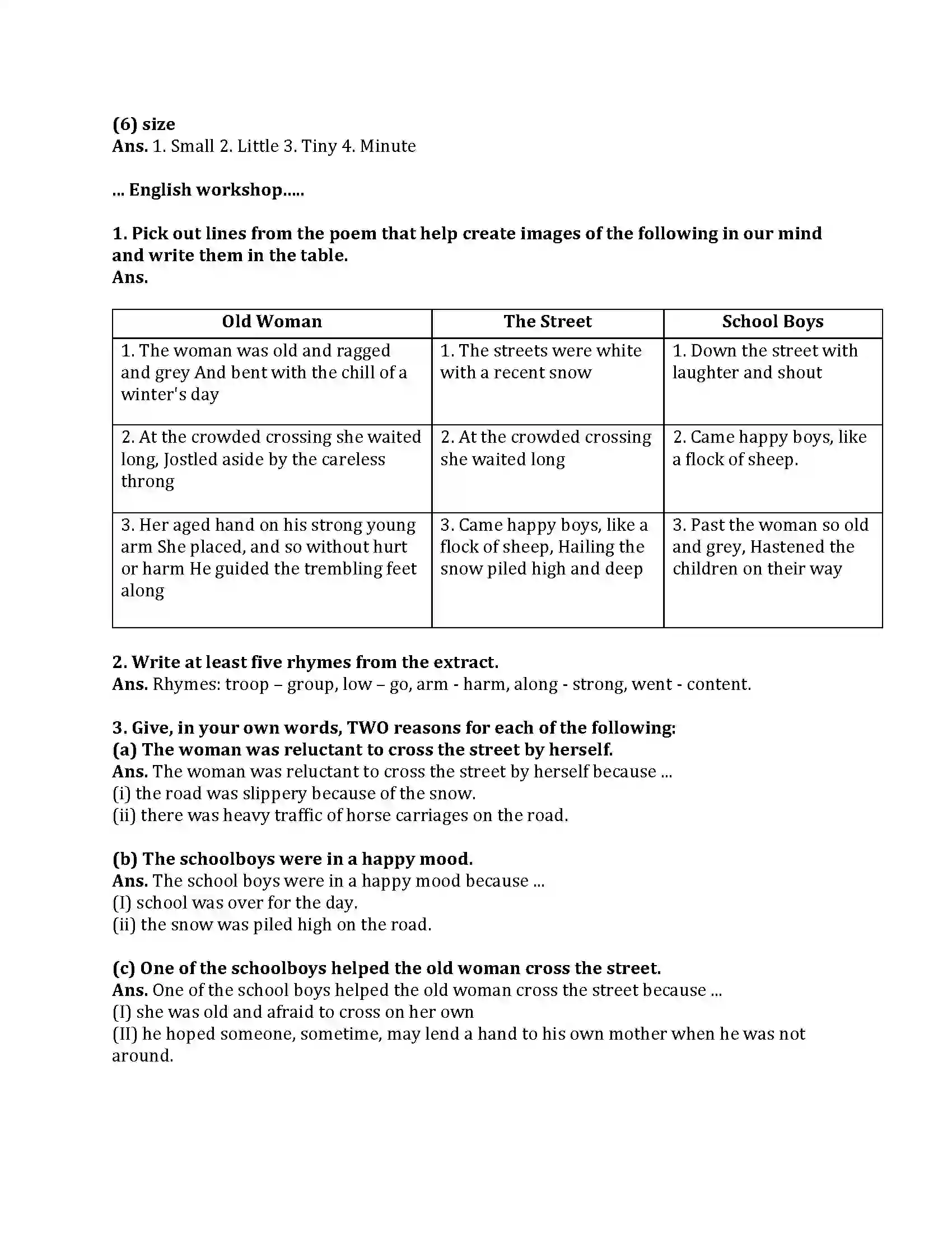 Maharashtra Board Class 9th English Kumar Bharati 2.3 Somebody s Mother Revision Note 2
