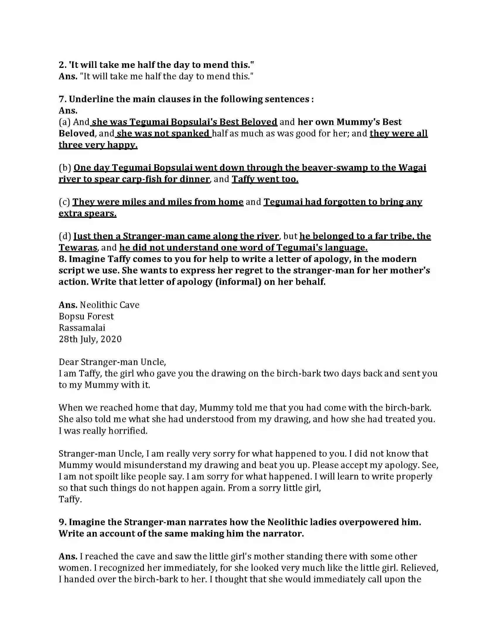 Maharashtra Board Class 9th English Kumar Bharati 3.4 How the First Letter Was Written Revision Note 7