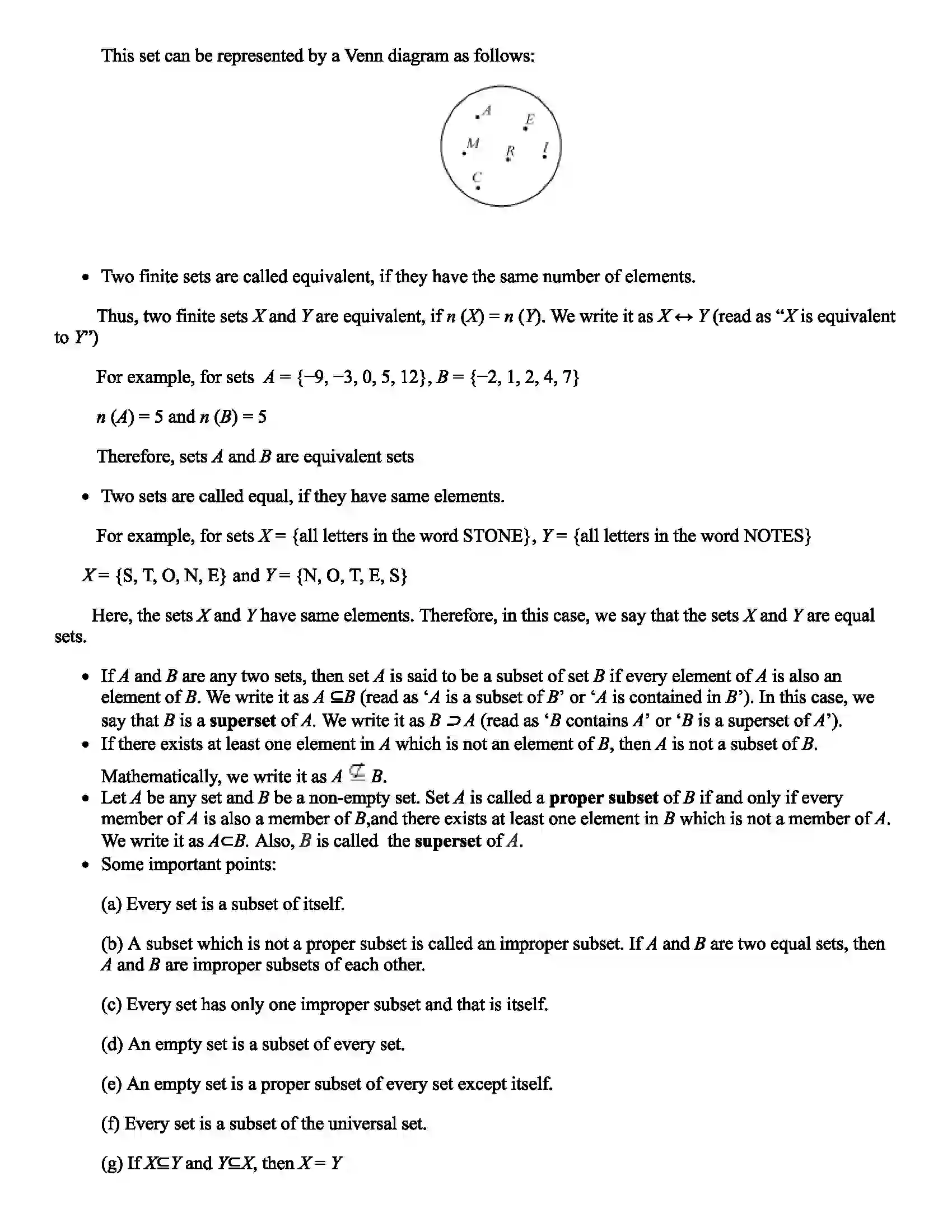 Maharashtra Board Class 9th Mathematics Sets Revision Note 2