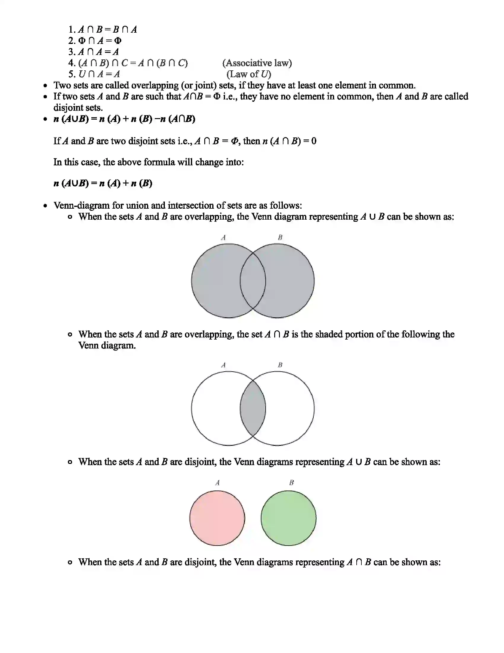 Maharashtra Board Class 9th Mathematics Sets Revision Note 4