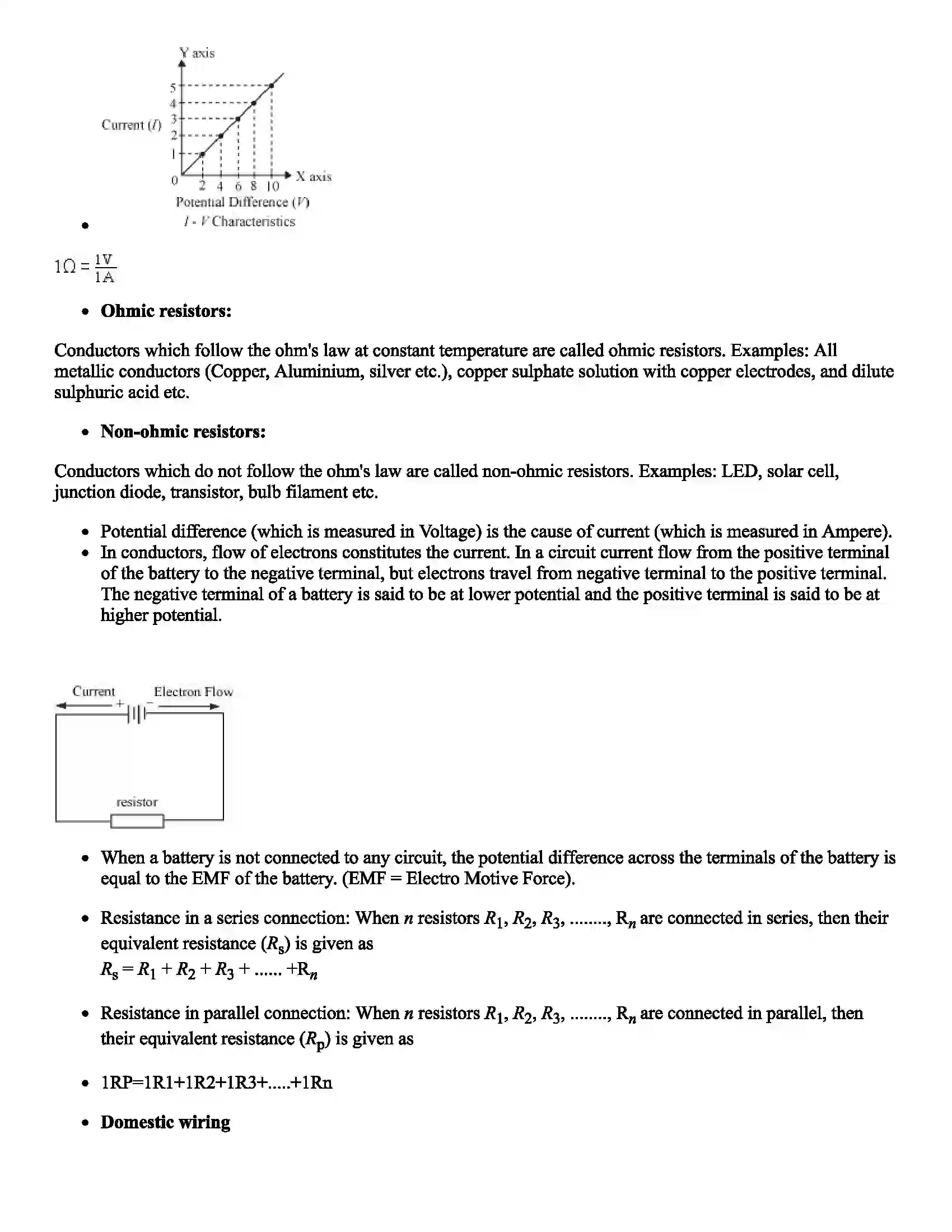 Maharashtra Board Class 9th Science Current Electricity Revision Note 3