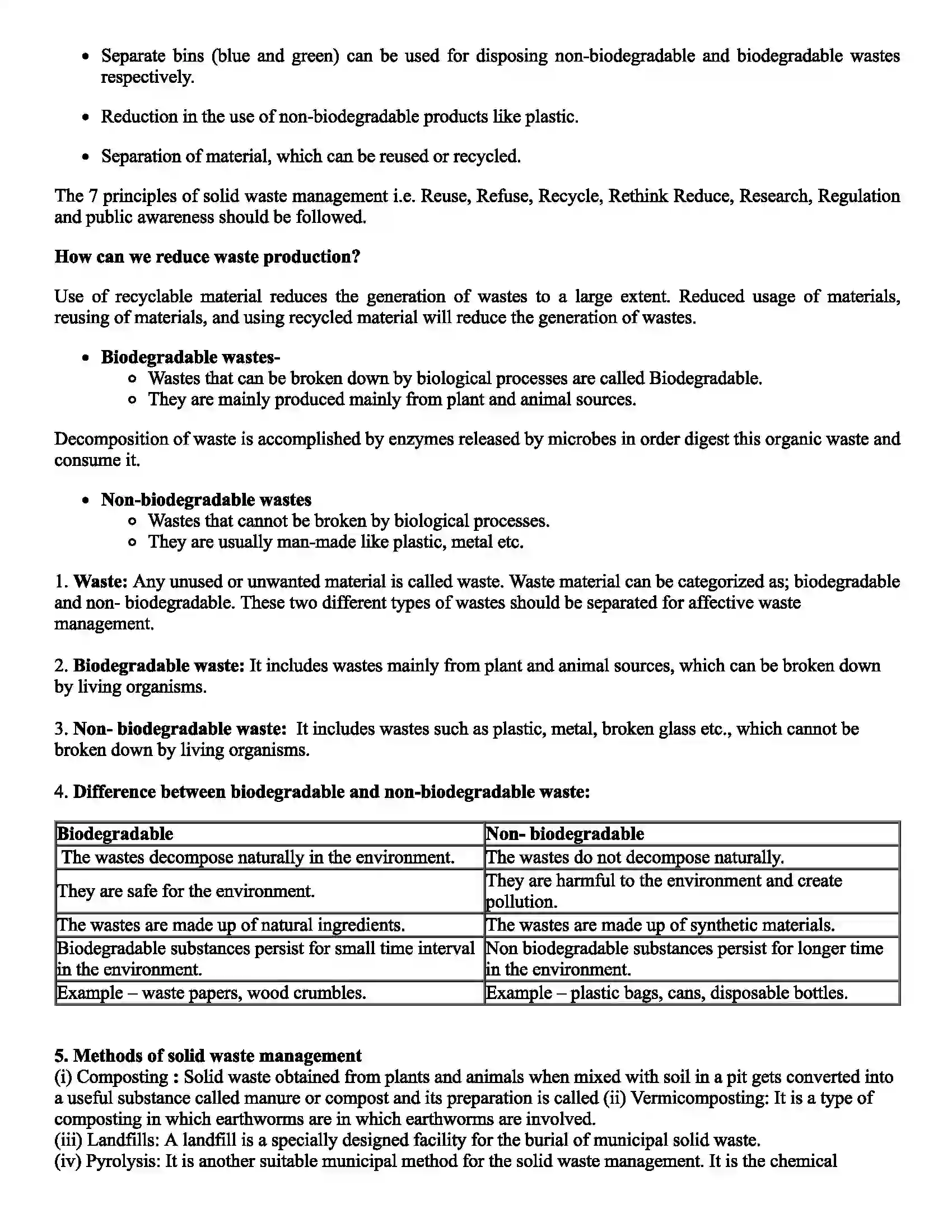 Maharashtra Board Class 9th Science Environmental Management Revision Note 2