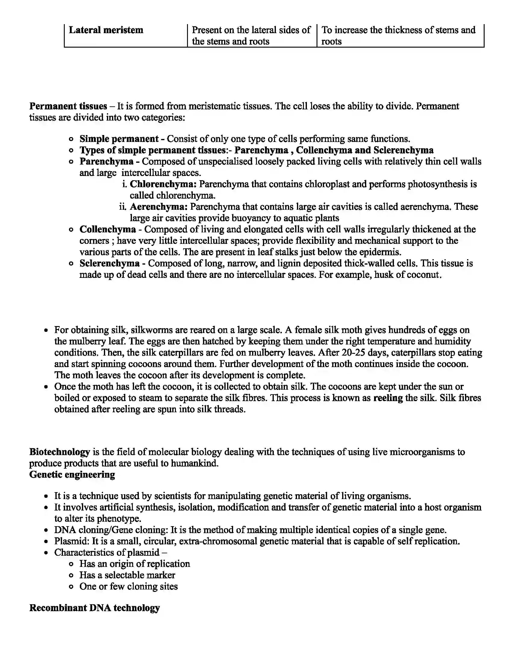 Maharashtra Board Class 9th Science Introduction to Biotechnology Revision Note 4