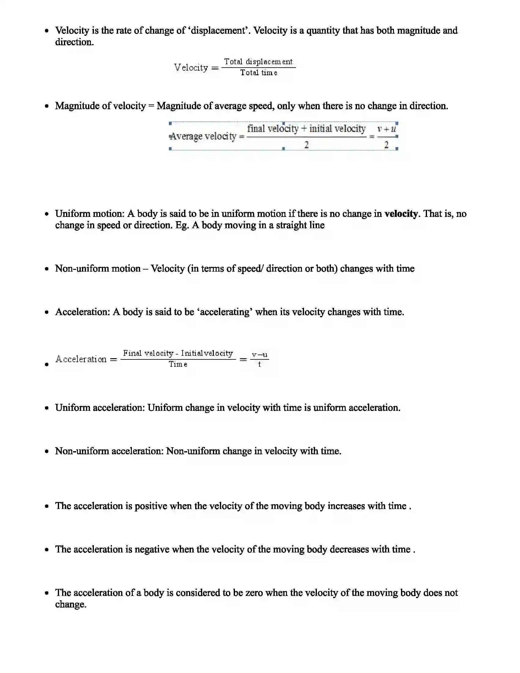 Maharashtra Board Class 9th Science Laws of Motion Revision Note 2