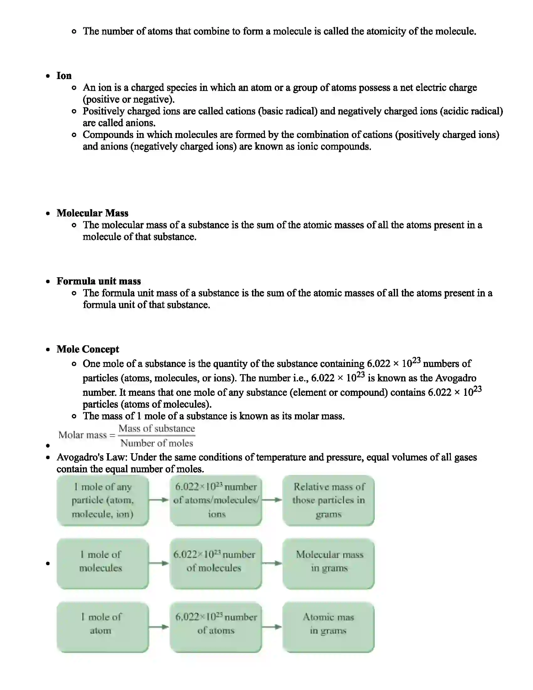 Maharashtra Board Class 9th Science Measurement of Matter Revision Note 2