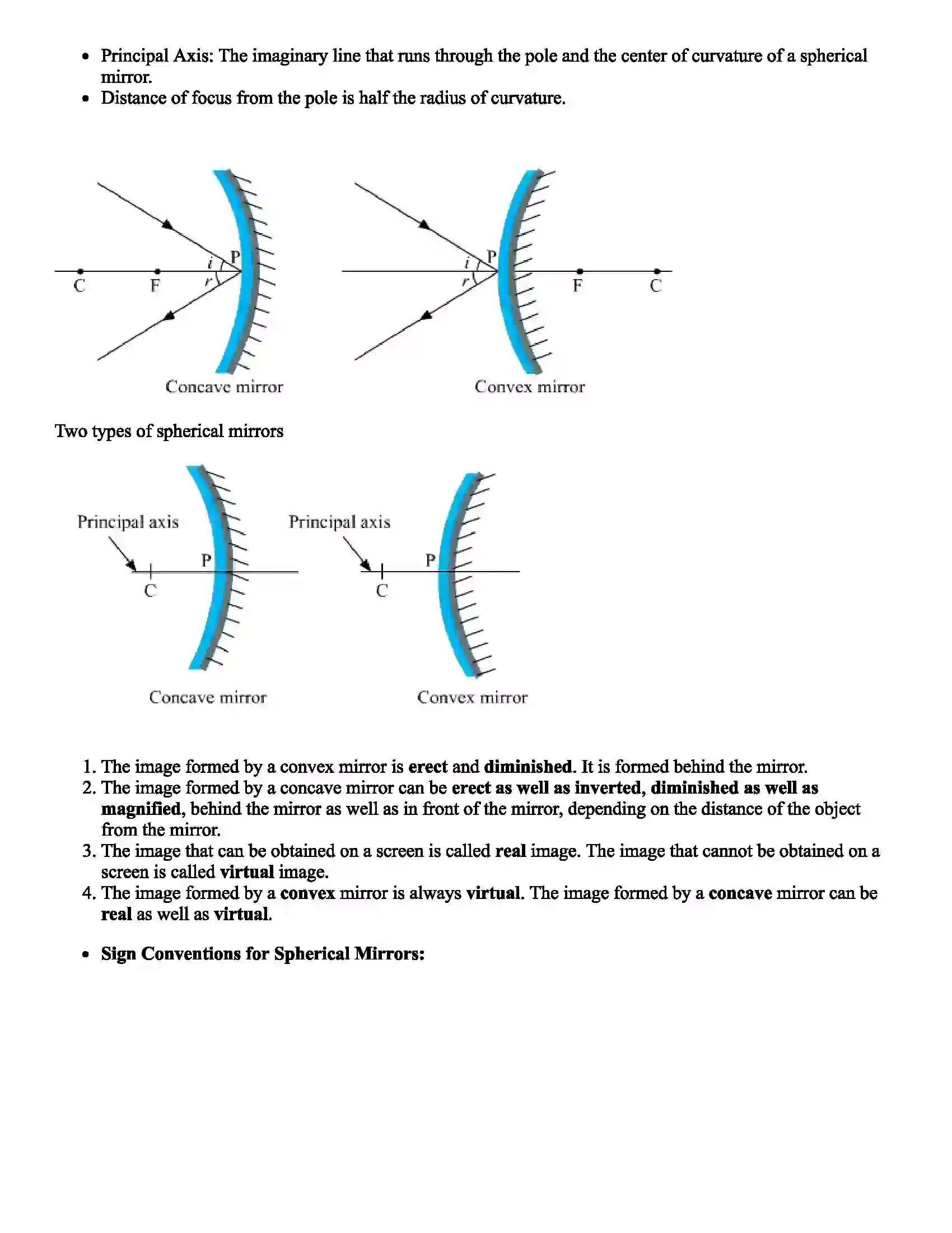 Maharashtra Board Class 9th Science Reflection of Light Revision Note 3