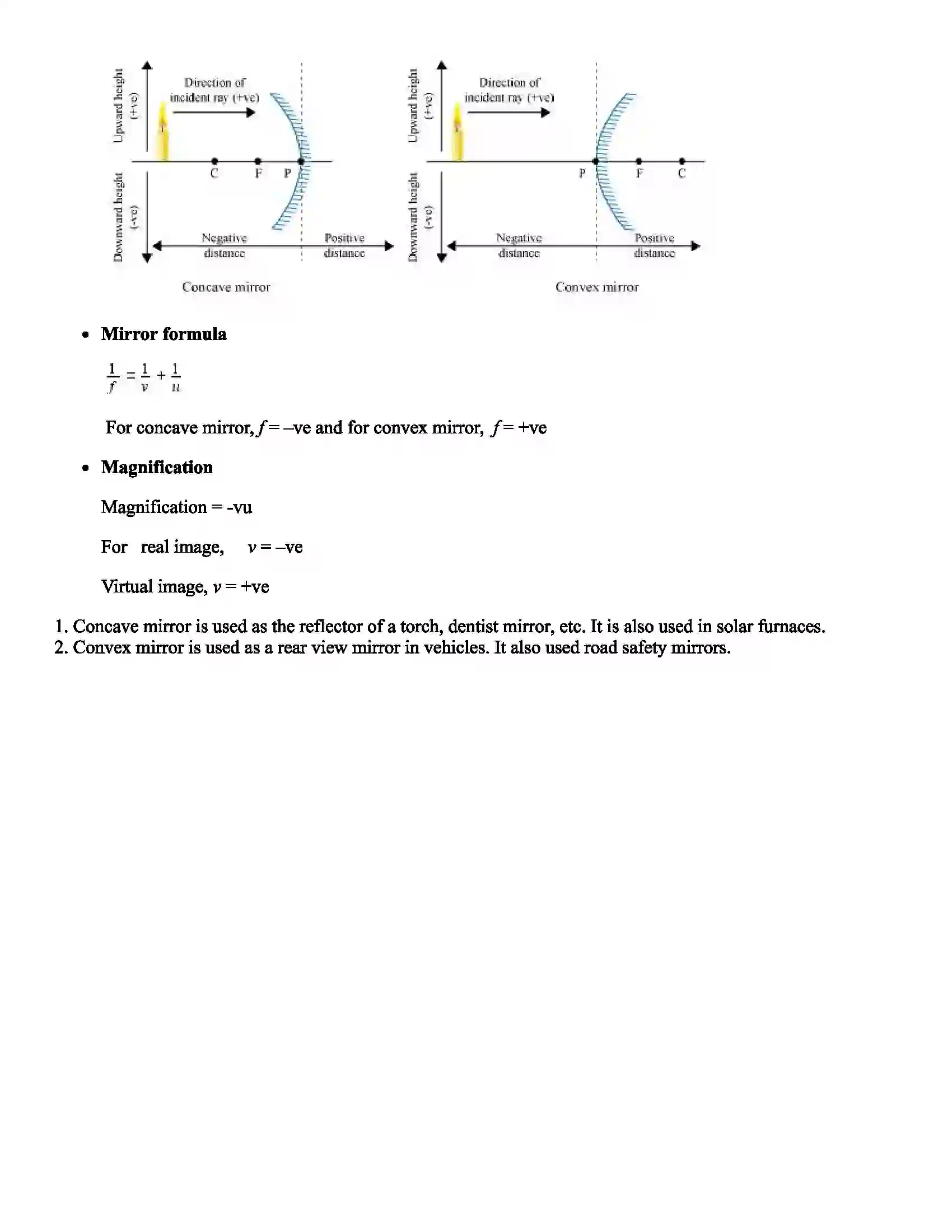 Maharashtra Board Class 9th Science Reflection of Light Revision Note 4