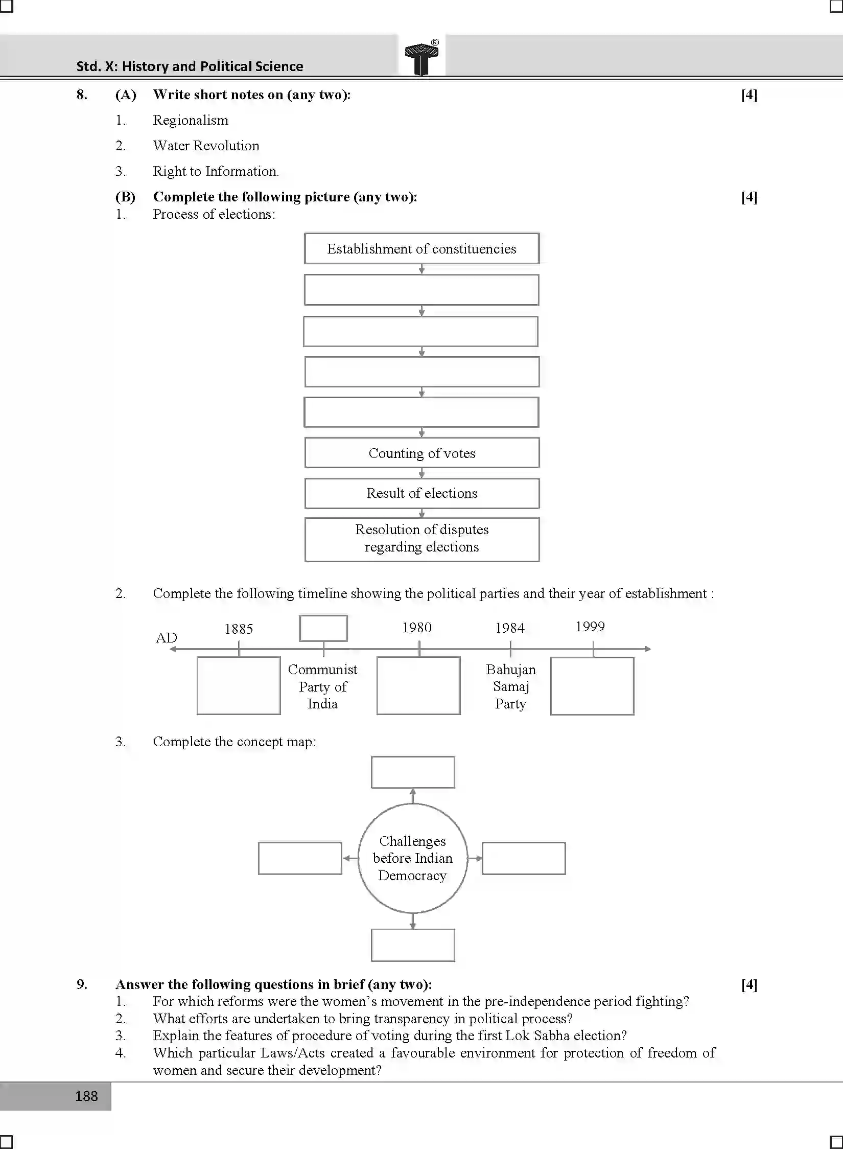 Maharashtra Board Class 10th 2025 History and Political Science Sample Paper 4