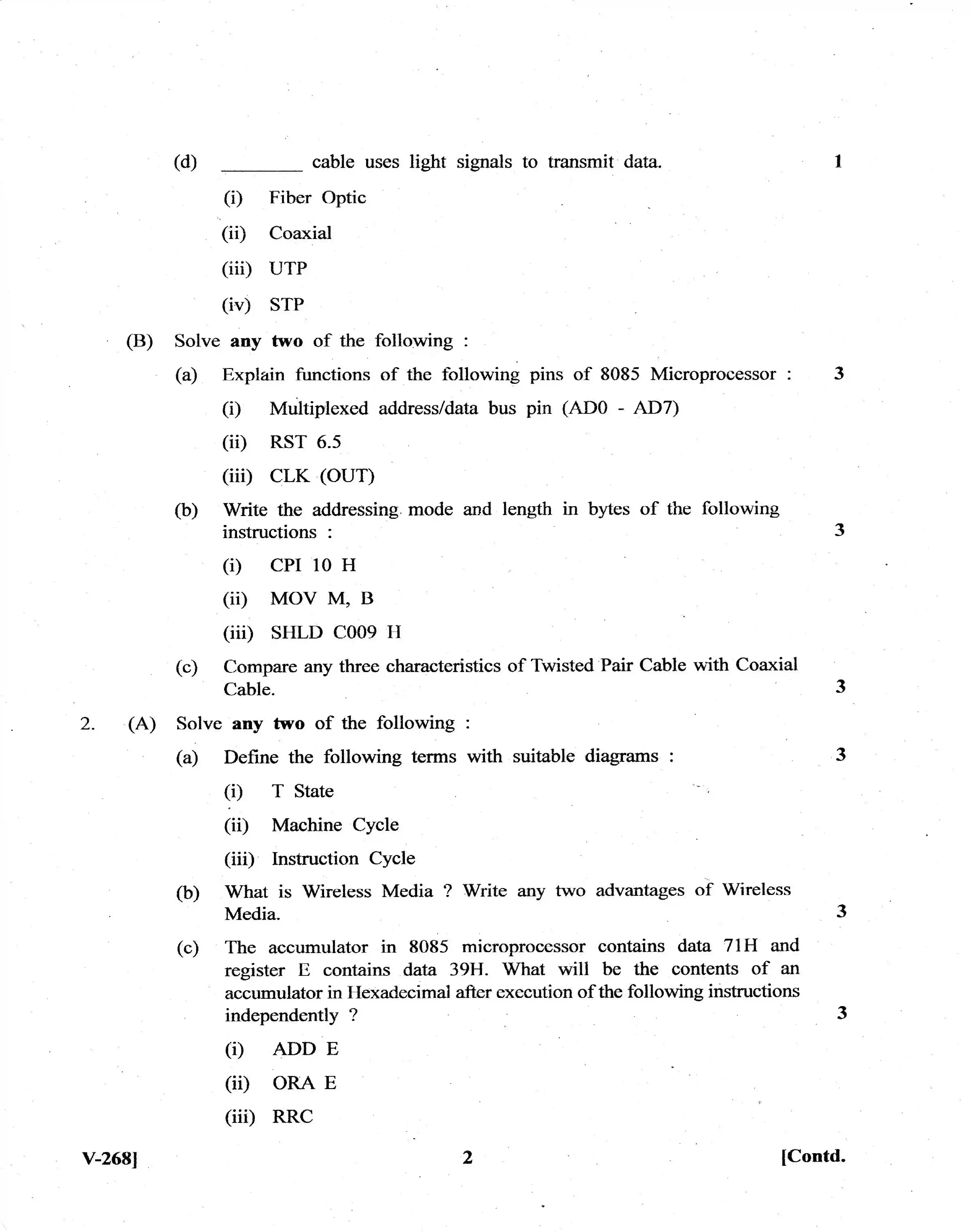 Maharashtra Board Class 12th 2020 Computer Sample Paper 2
