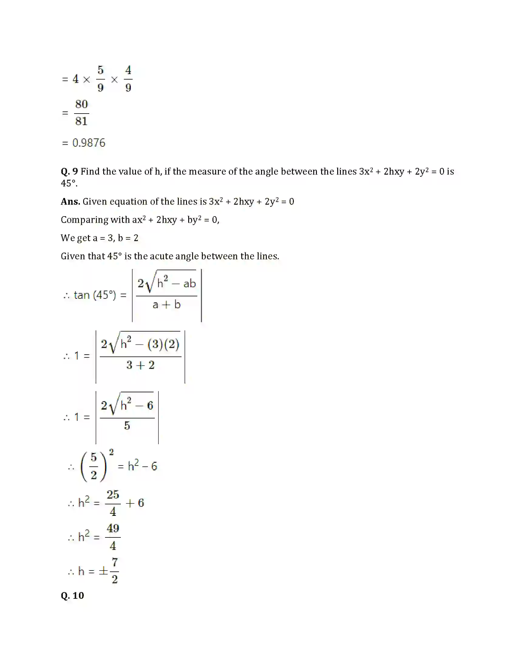 Maharashtra Board Class 12th 2021 Maths Sample Paper 11
