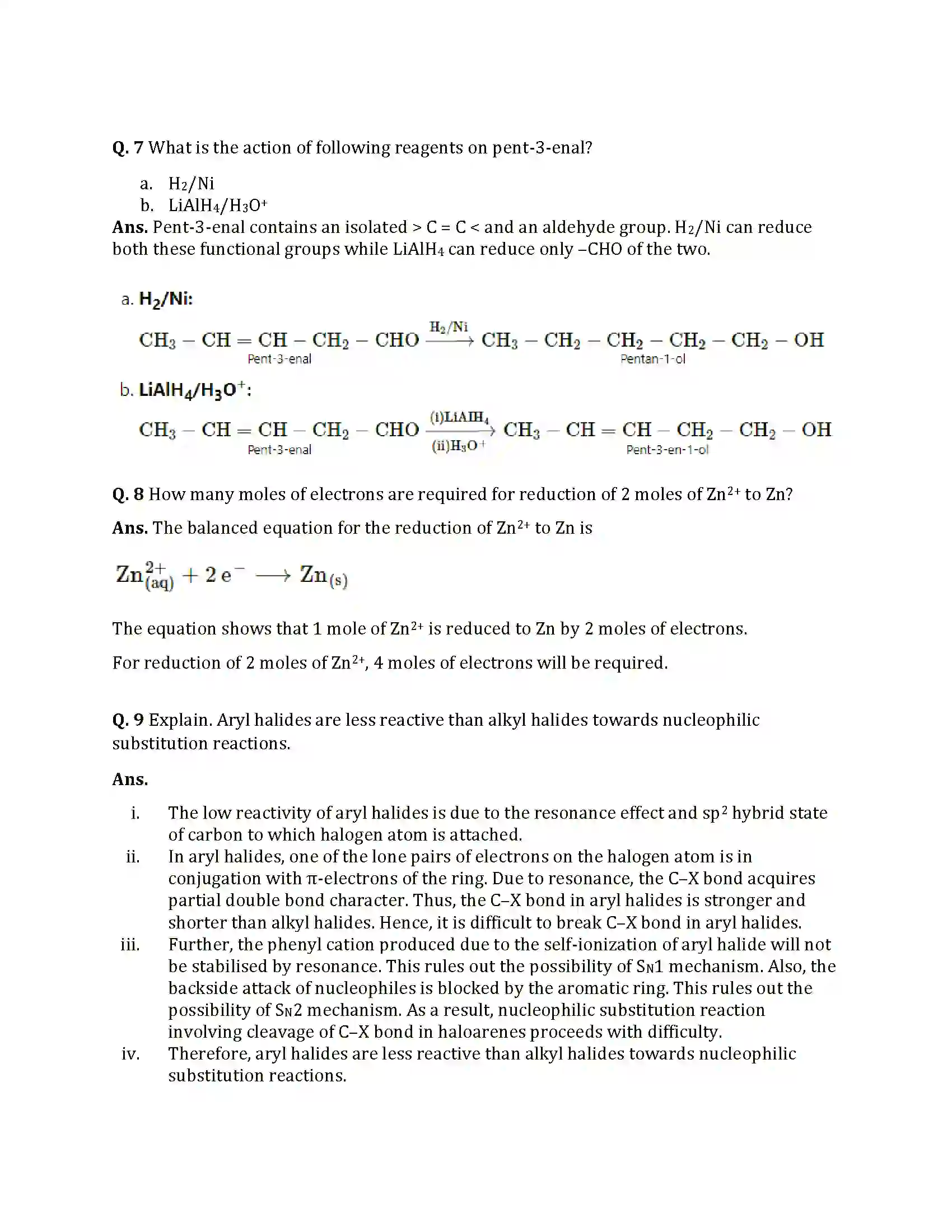 Maharashtra Board Class 12th 2021 Chemistry Sample Paper 6