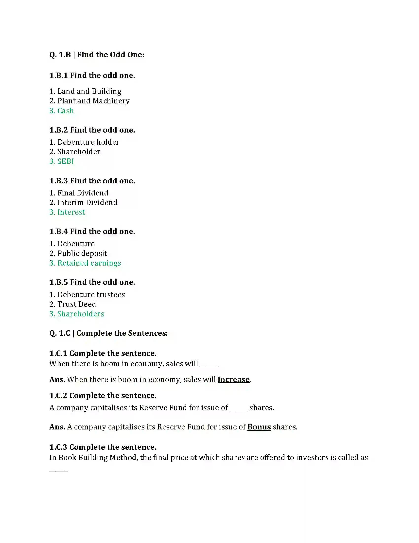 Maharashtra Board Class 12th 2021 Secretarial Practice Sample Paper 2
