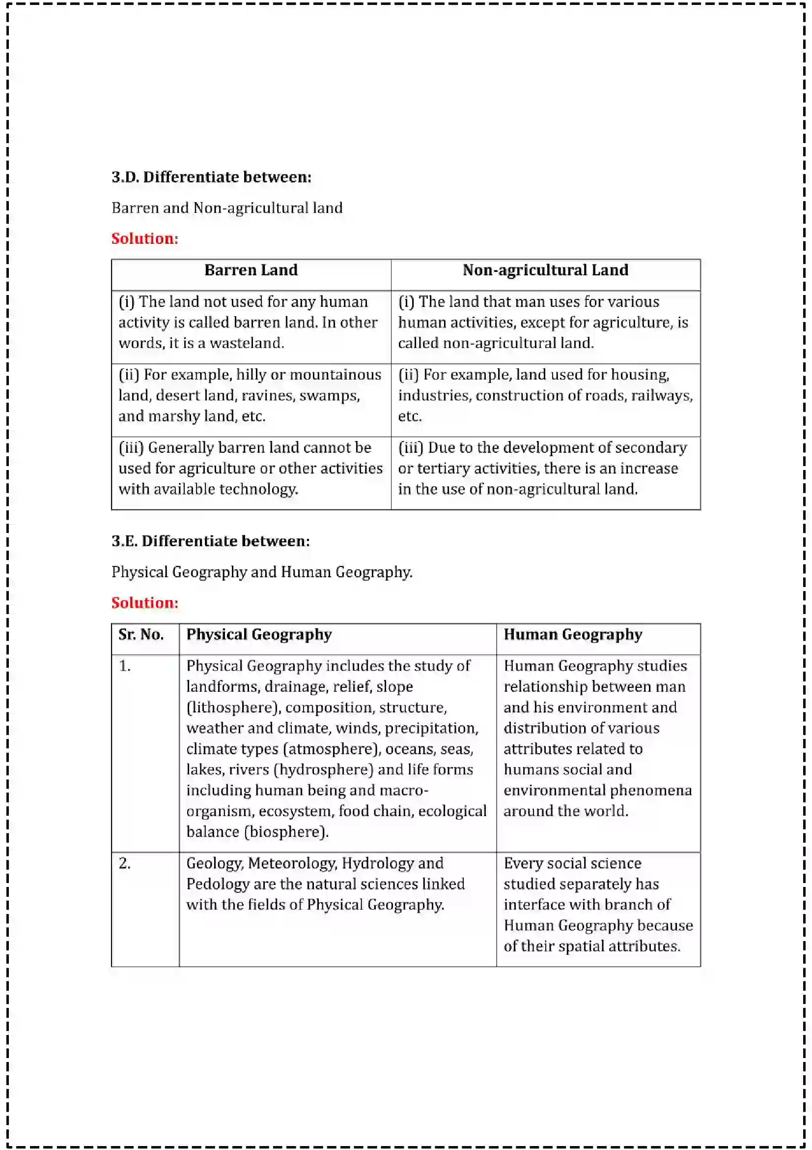 Maharashtra Board Class 12th 2025 Geography Set - 1 - Sample Paper 11