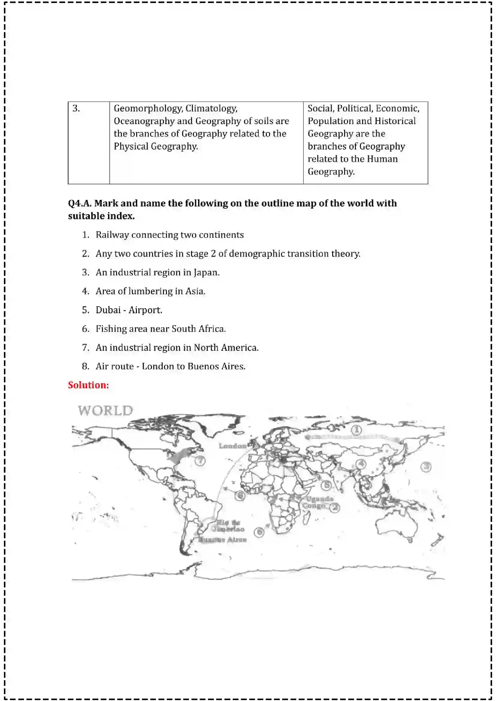 Maharashtra Board Class 12th 2025 Geography Set - 1 - Sample Paper 12