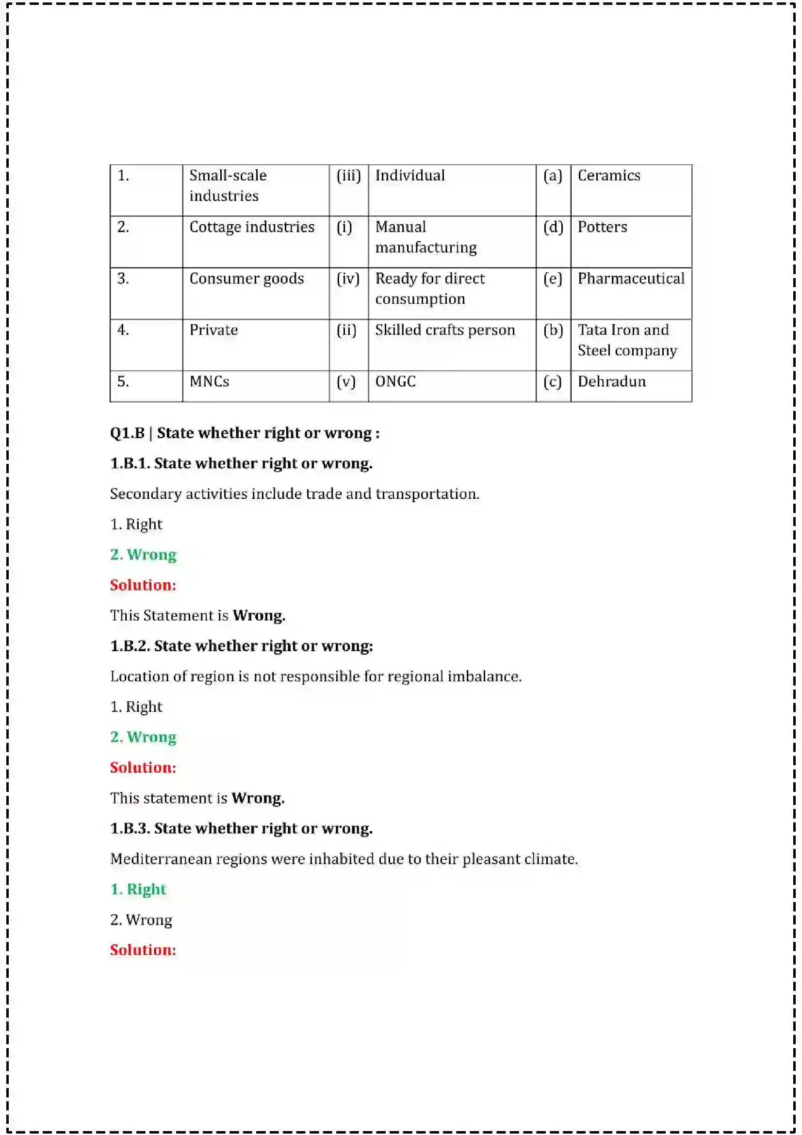 Maharashtra Board Class 12th 2025 Geography Set - 1 - Sample Paper 2