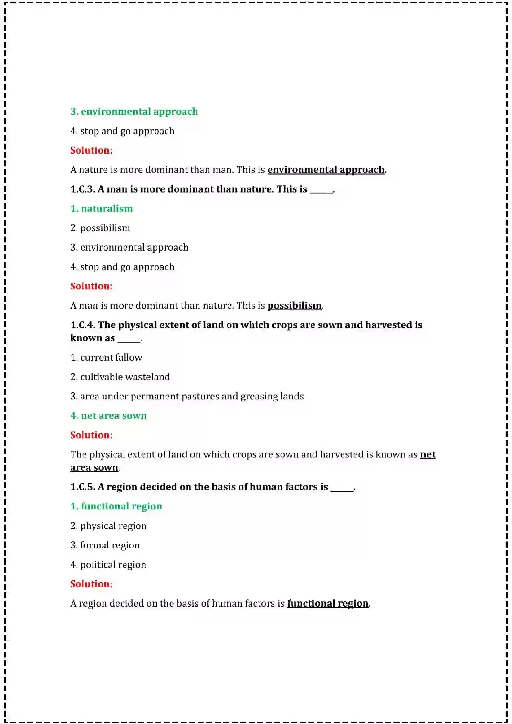 Maharashtra Board Class 12th 2025 Geography Set - 1 - Sample Paper 4