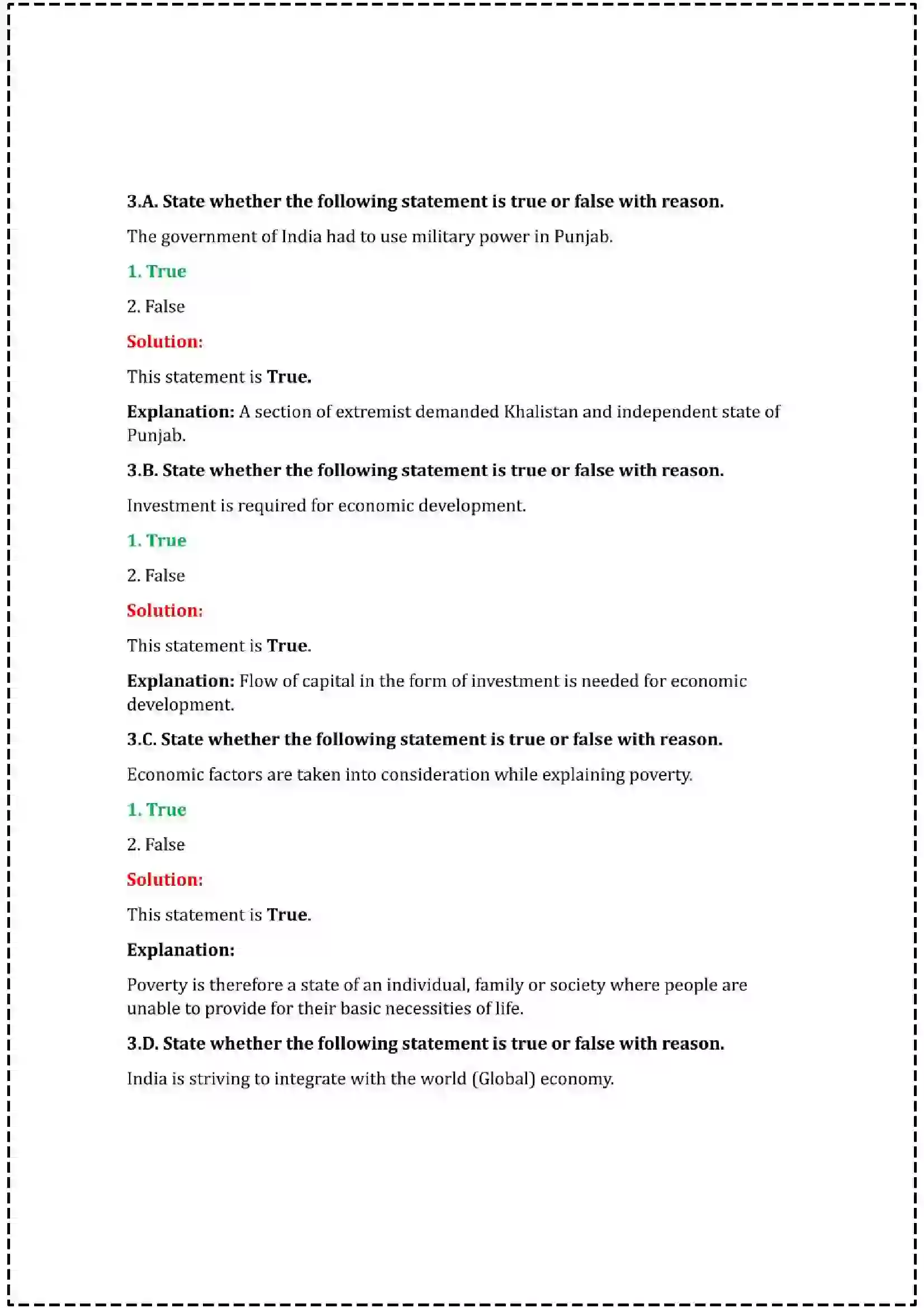Maharashtra Board Class 12th 2025 Political Science Set - 1 - Sample Paper 8