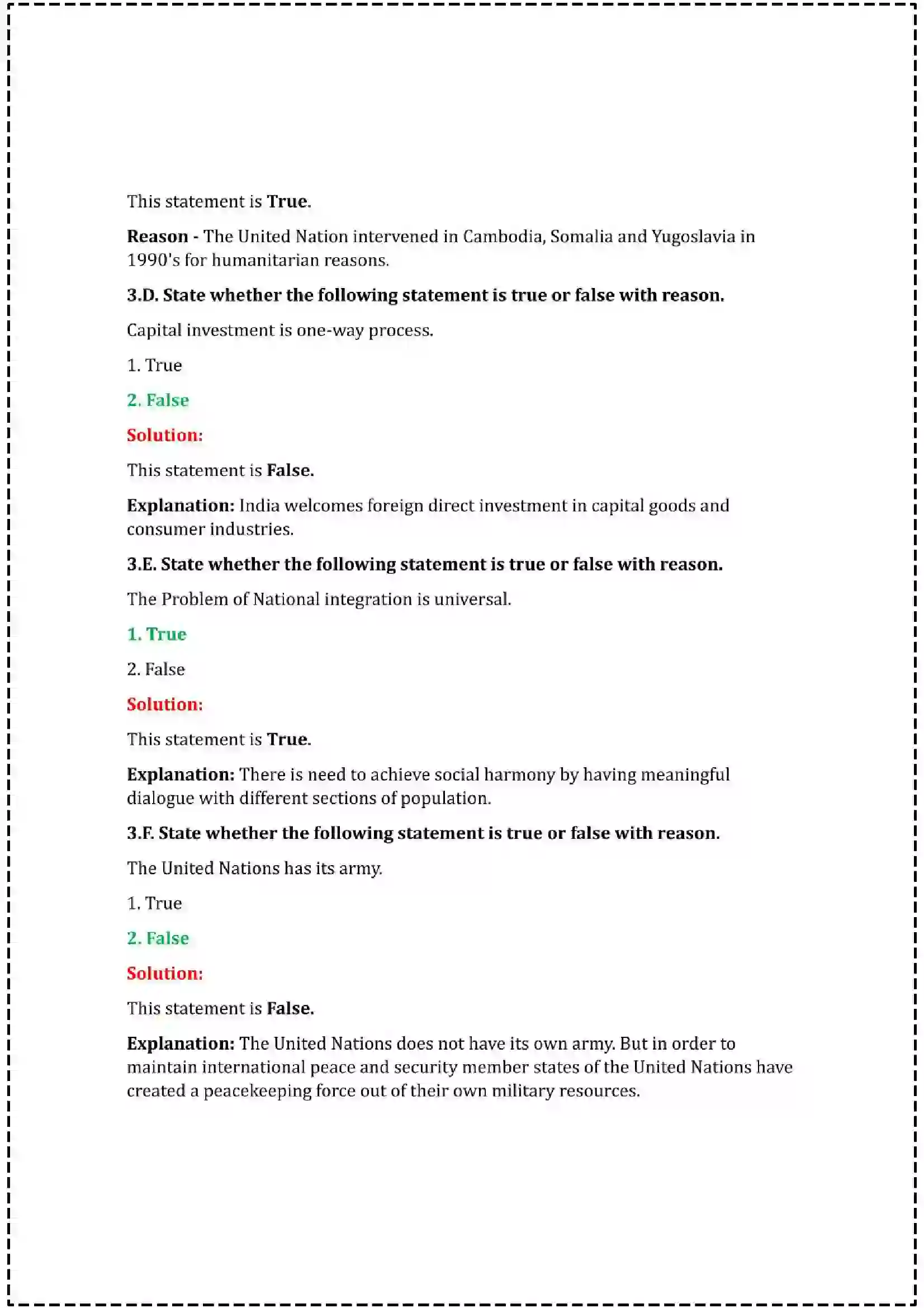 Maharashtra Board Class 12th 2025 Political Science Set - 2 - Sample Paper 9