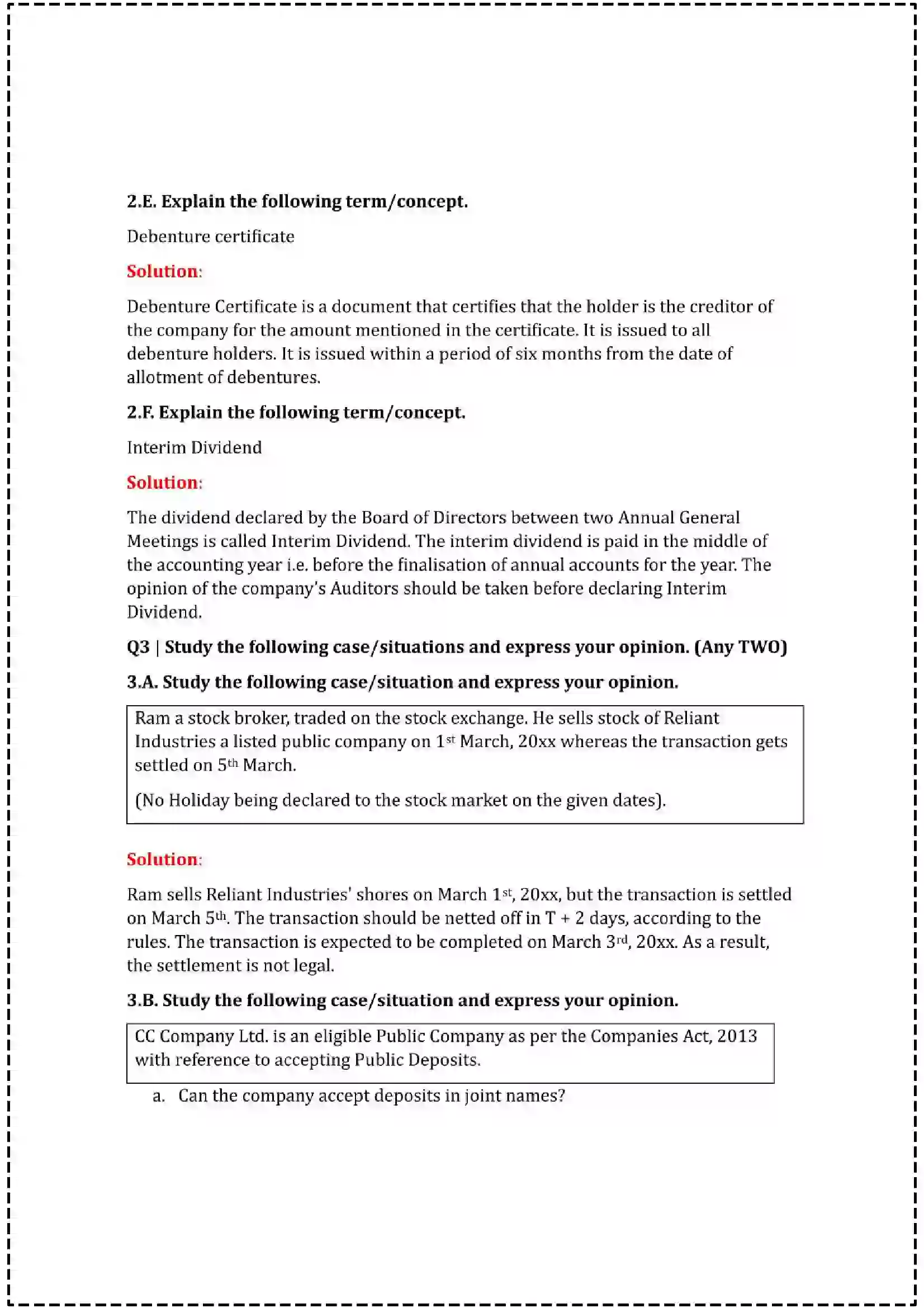 Maharashtra Board Class 12th 2025 Secretarial Practice Set - 1 - Sample Paper 7
