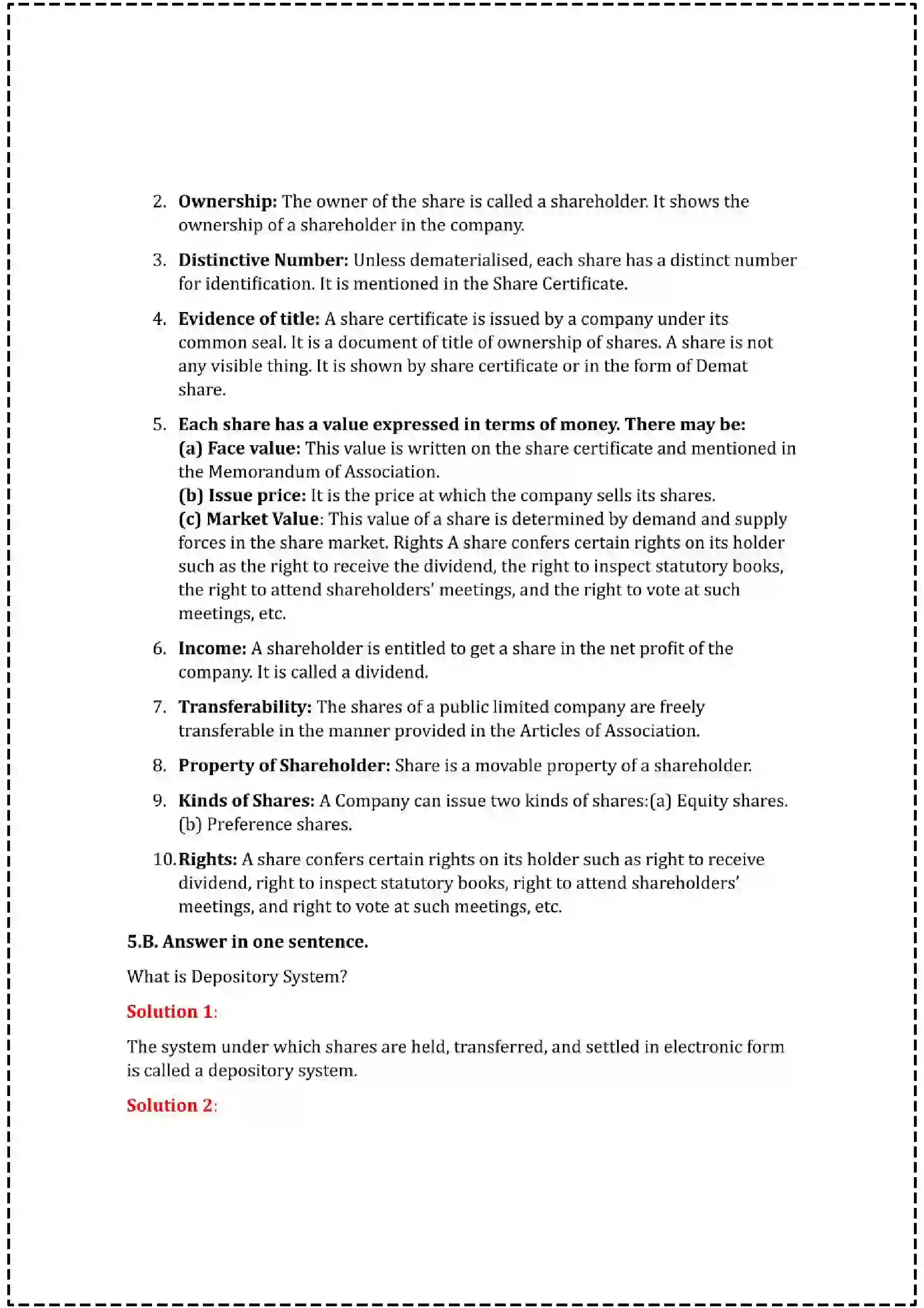 Maharashtra Board Class 12th 2025 Secretarial Practice Set - 2 - Sample Paper 13