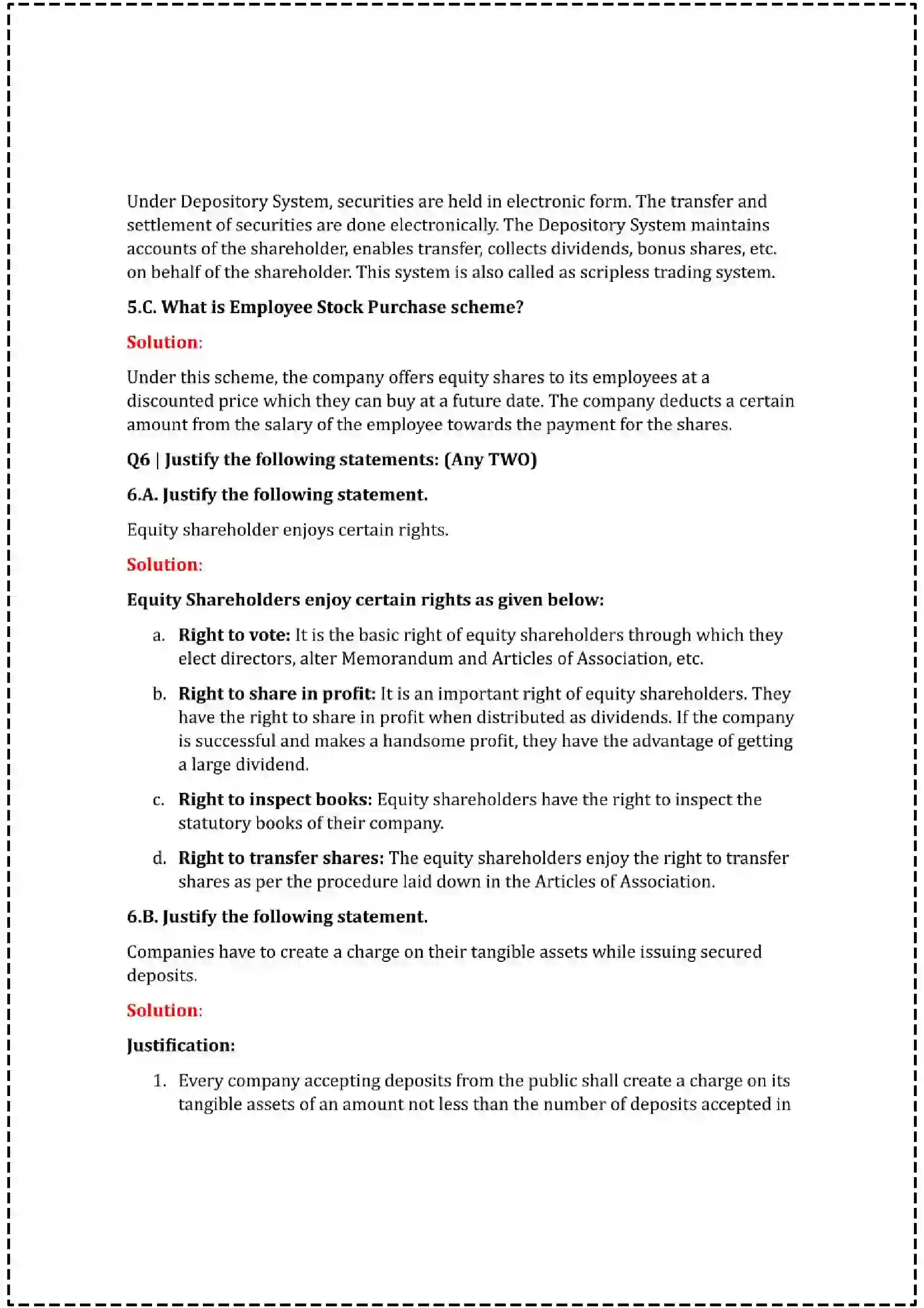 Maharashtra Board Class 12th 2025 Secretarial Practice Set - 2 - Sample Paper 14