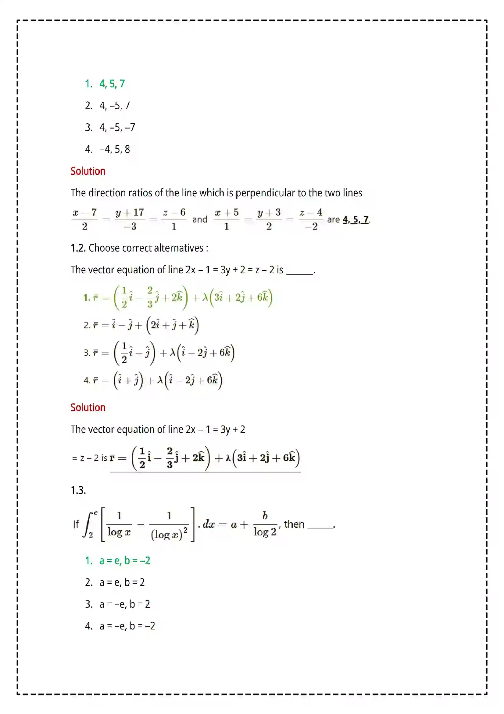 Maharashtra Board Class 12th 2025 Mathematics and Statistics Set - 2 - Sample Paper 2