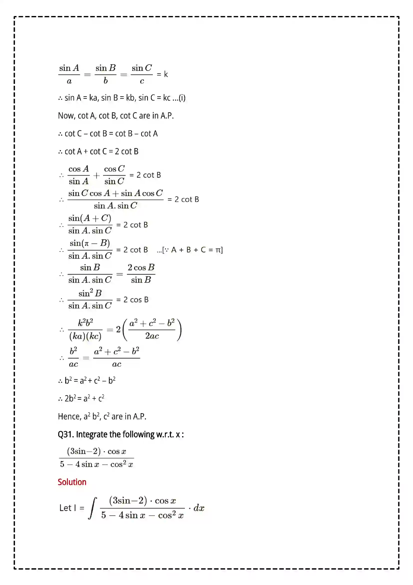Maharashtra Board Class 12th 2025 Mathematics and Statistics Set - 2 - Sample Paper 30