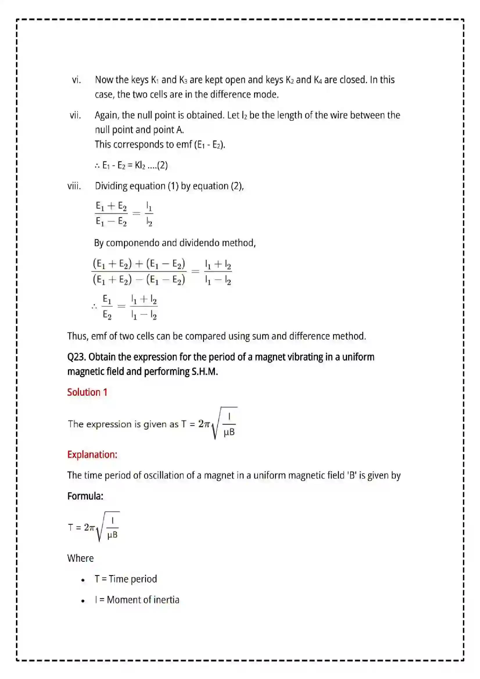 Maharashtra Board Class 12th 2025 Physics Set - 2 - Sample Paper 27