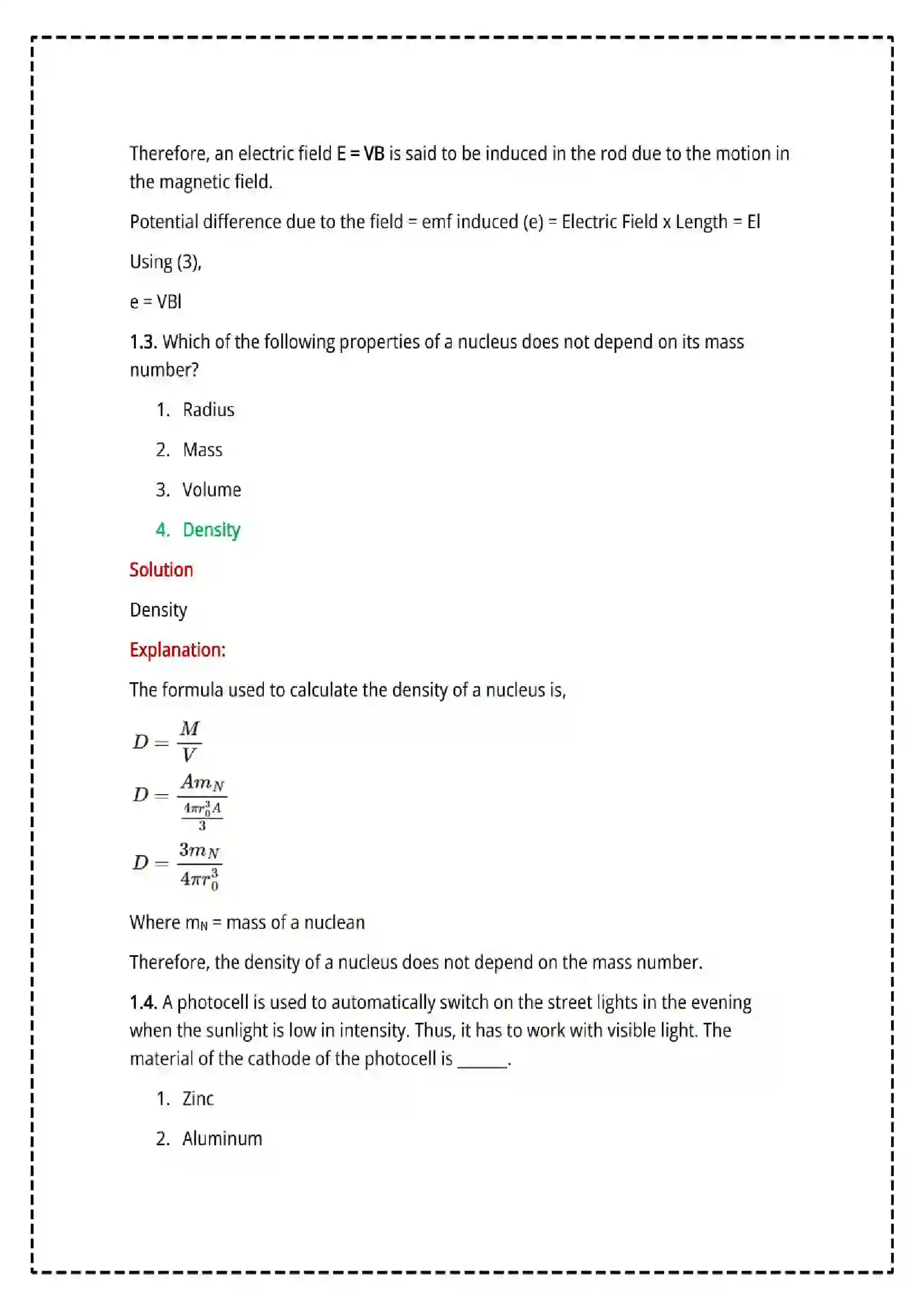 Maharashtra Board Class 12th 2025 Physics Set - 2 - Sample Paper 4
