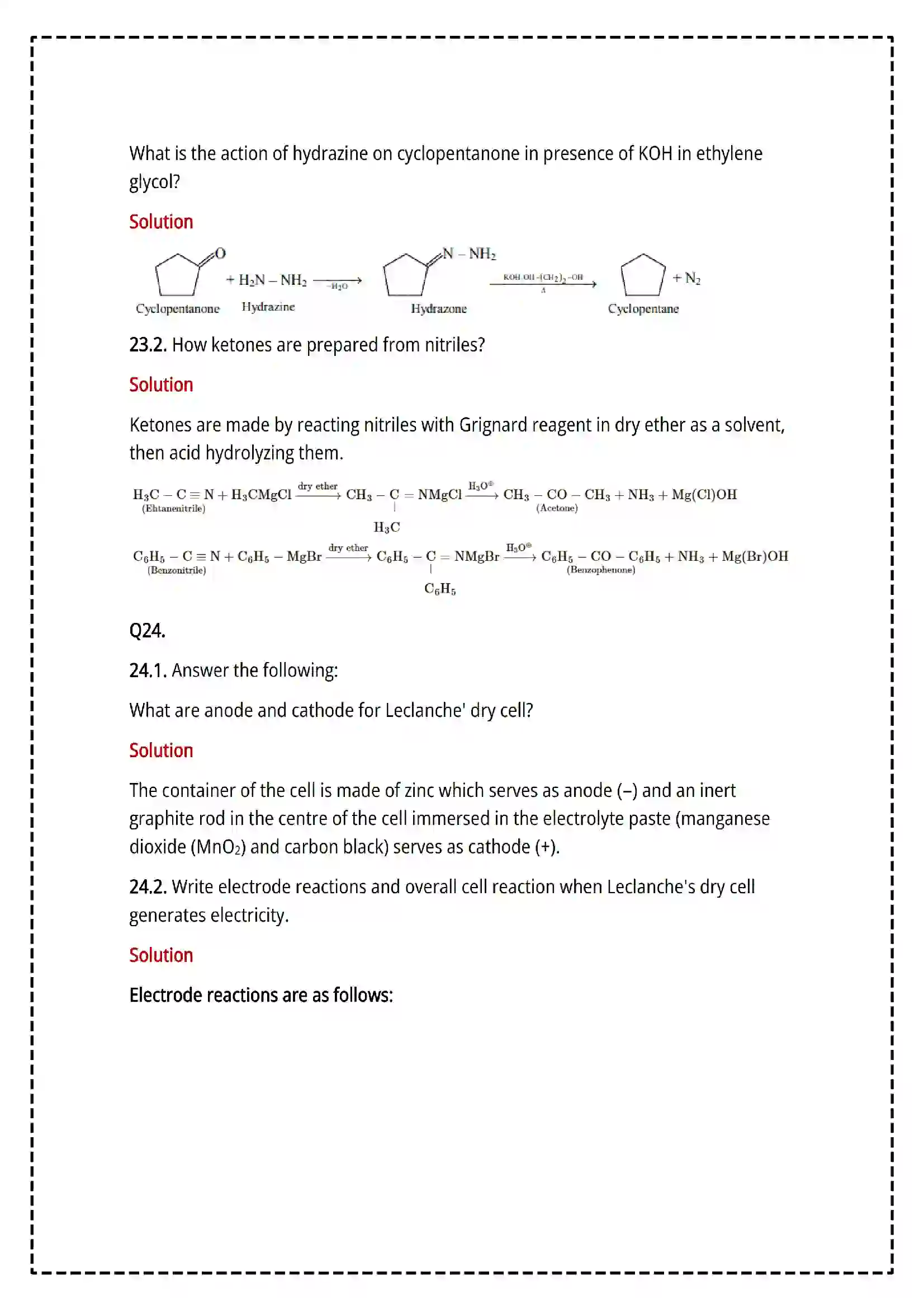 Maharashtra Board Class 12th 2025 Chemistry Set- 1 - Sample Paper 21