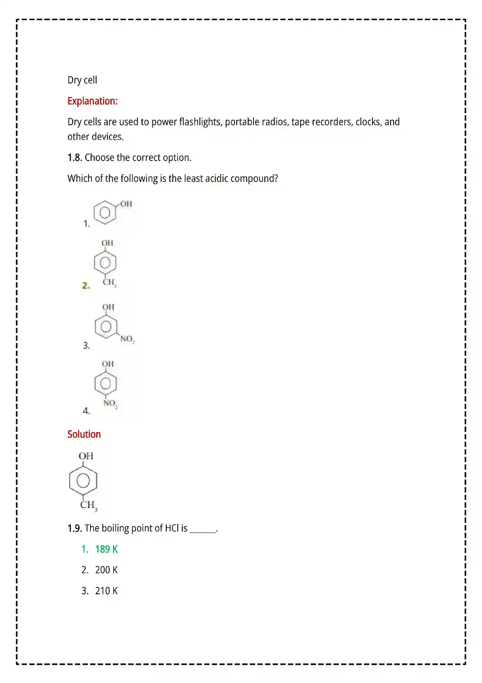 Maharashtra Board Class 12th 2025 Chemistry Set- 1 - Sample Paper 6