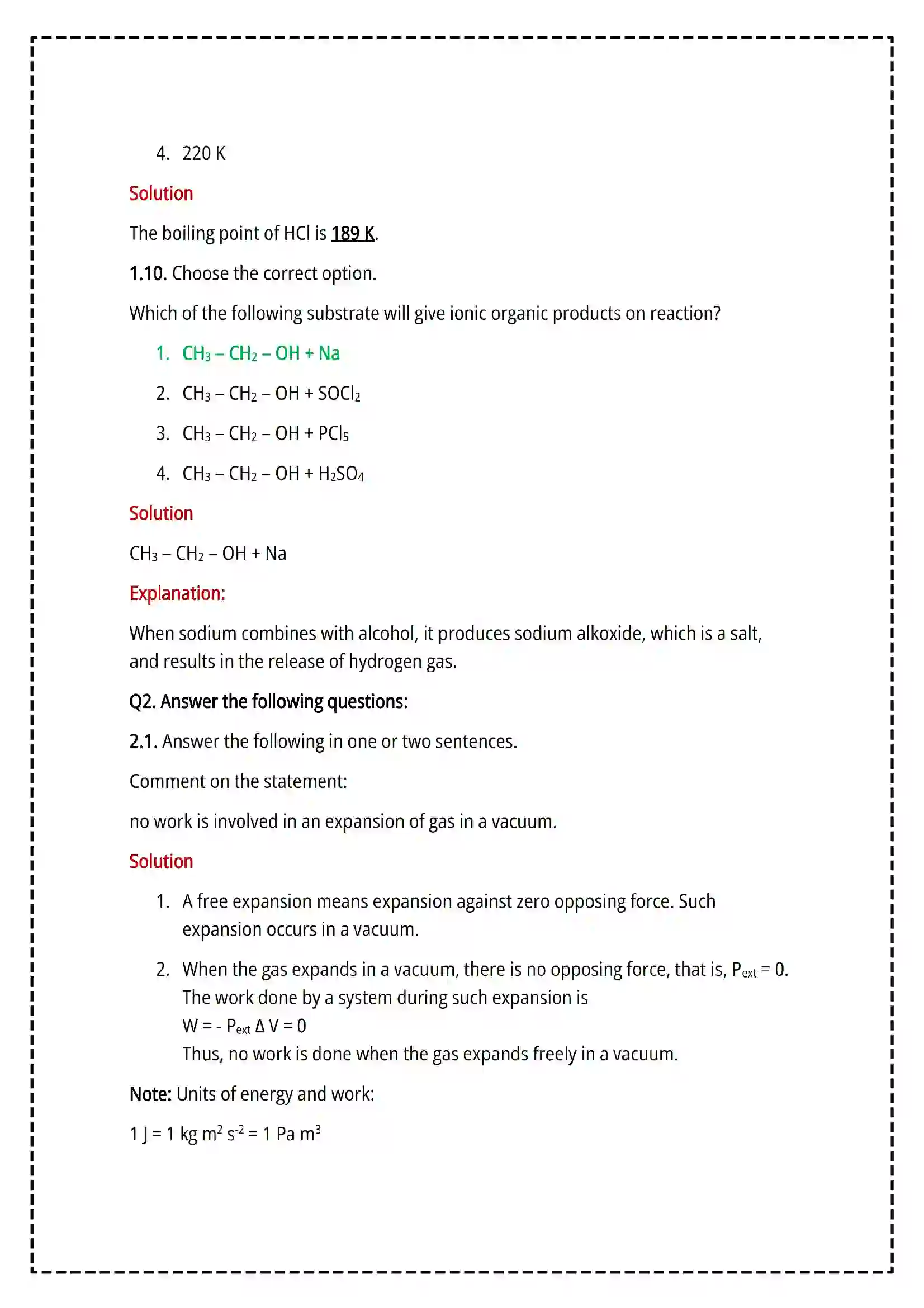 Maharashtra Board Class 12th 2025 Chemistry Set- 1 - Sample Paper 7