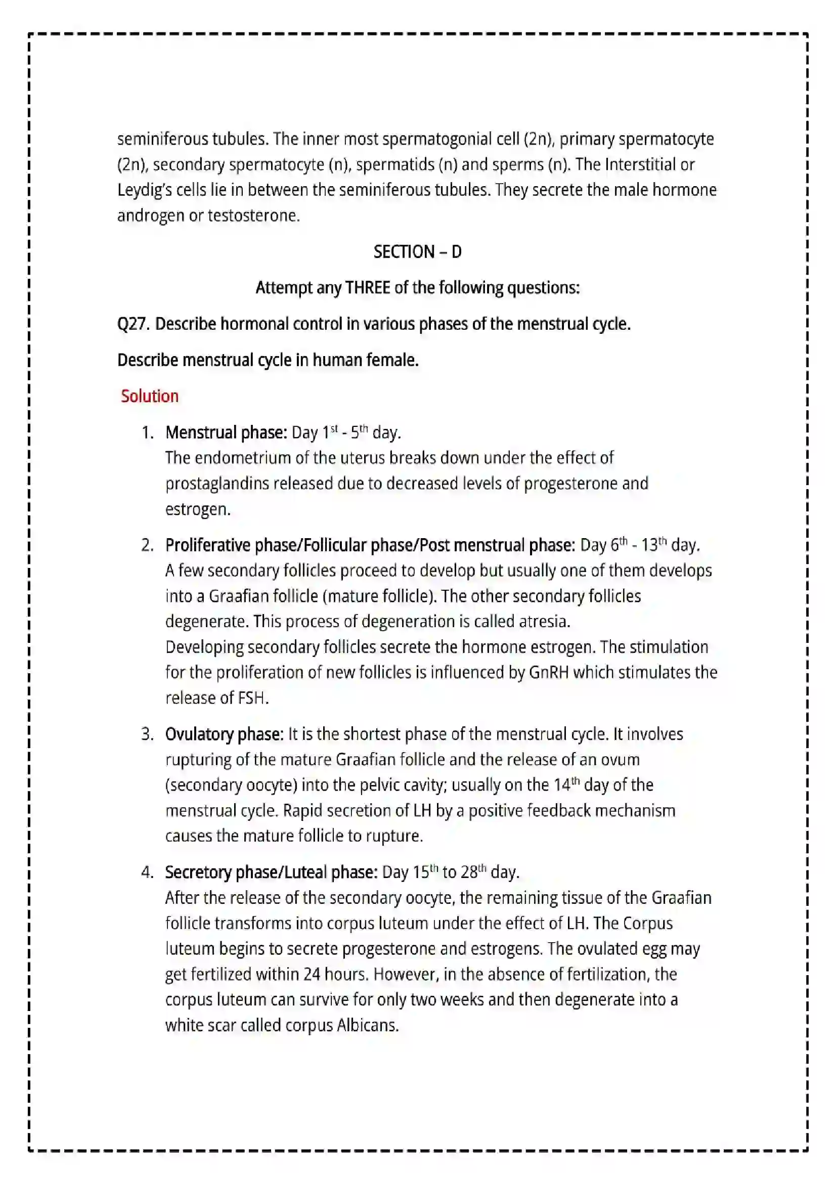 Maharashtra Board Class 12th 2025 Biology Set - 2 - Sample Paper 18