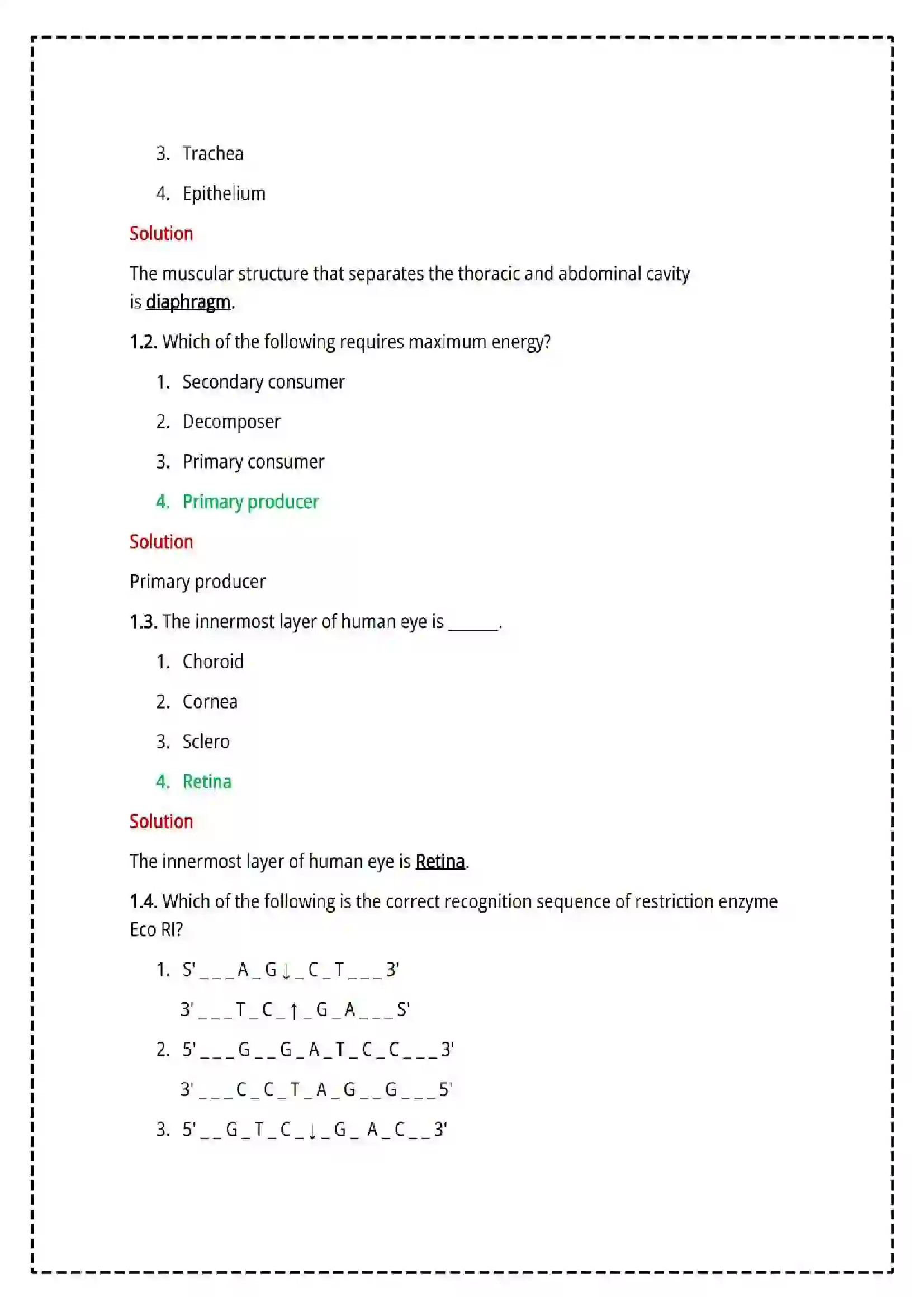 Maharashtra Board Class 12th 2025 Biology Set - 2 - Sample Paper 2