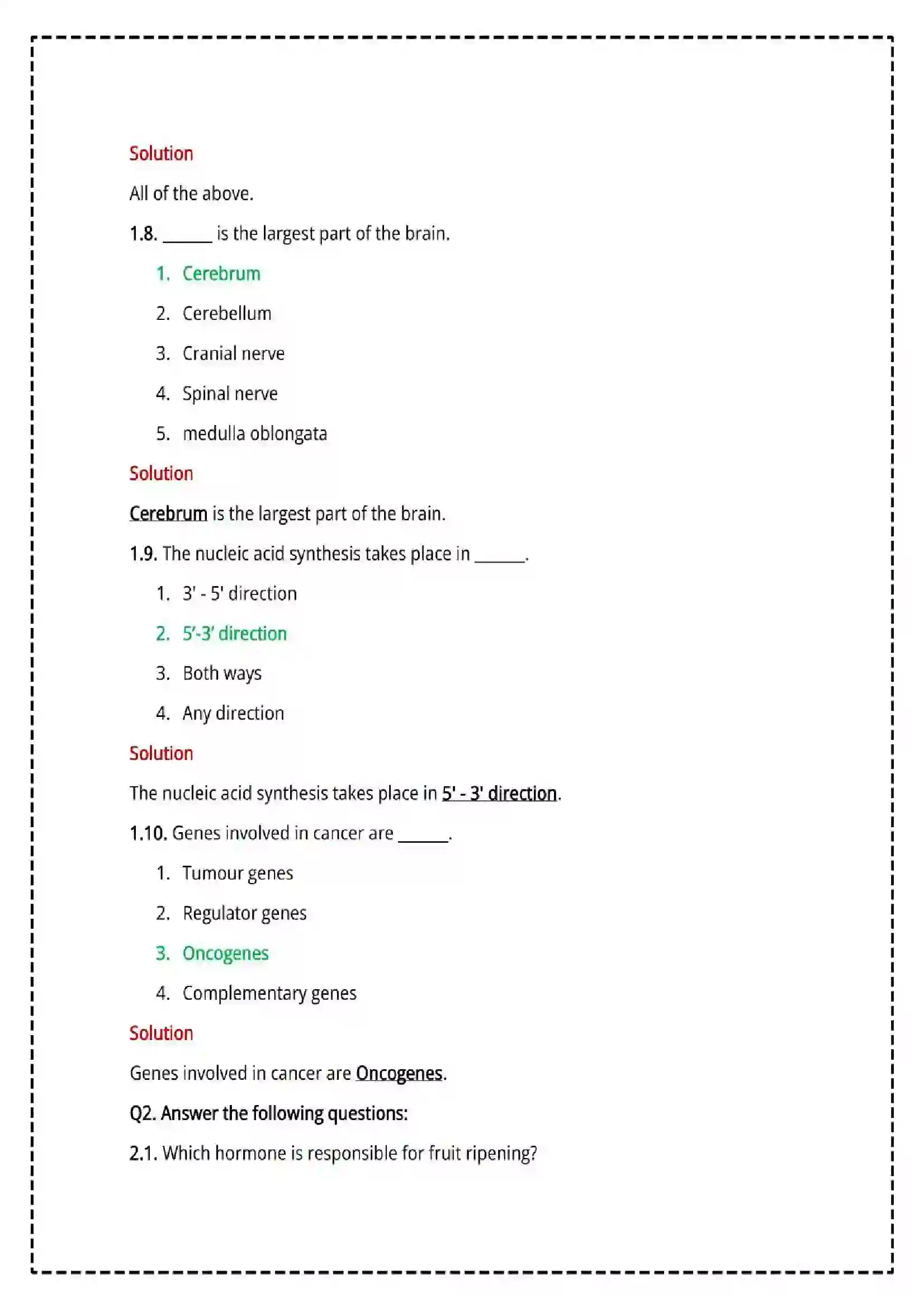 Maharashtra Board Class 12th 2025 Biology Set - 2 - Sample Paper 4