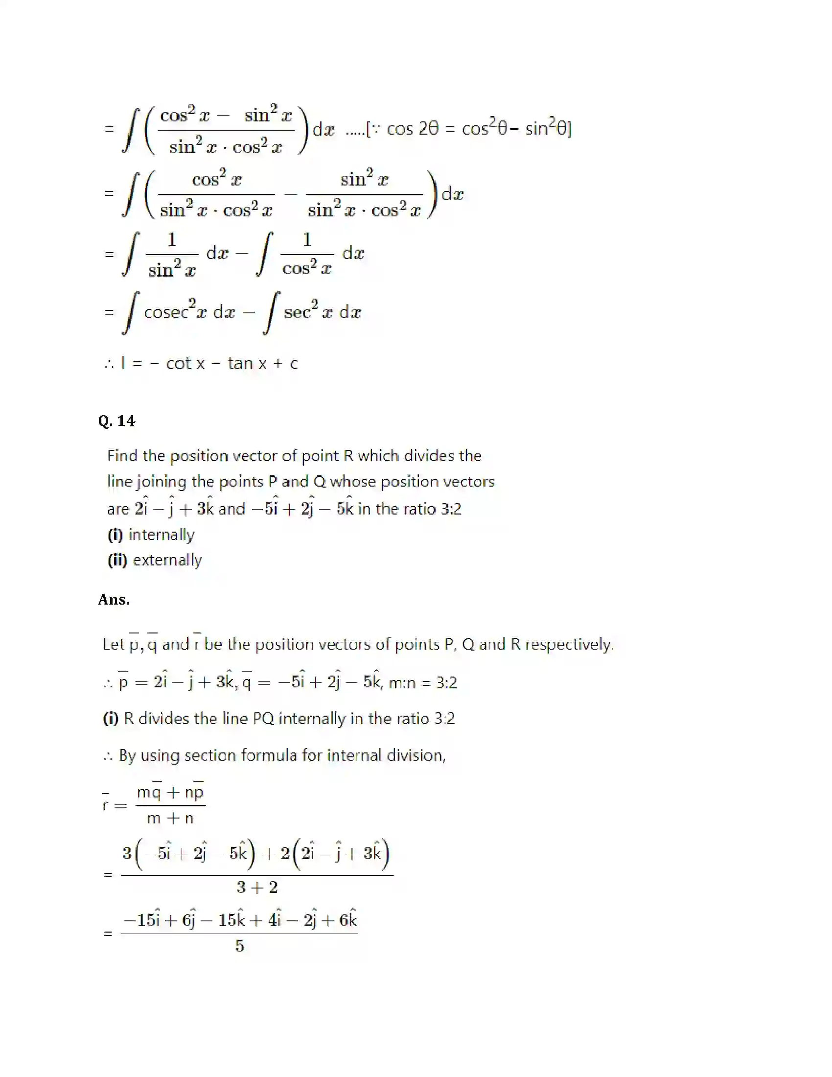 Maharashtra Board Class 12th 2025 Maths Set 1 Sample Paper 14