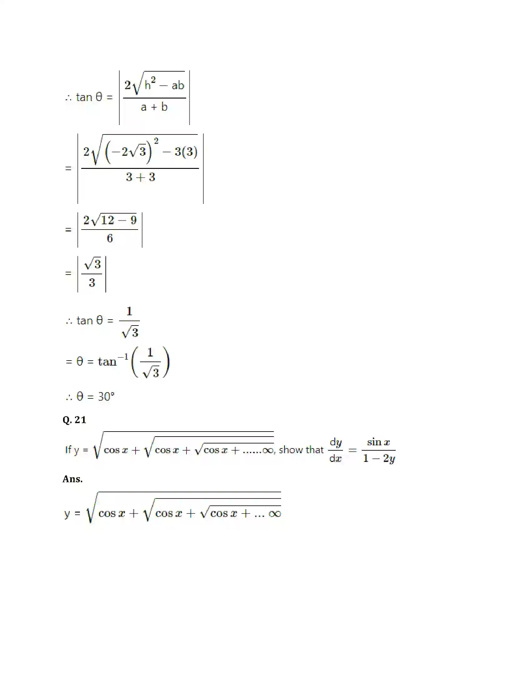 Maharashtra Board Class 12th 2025 Maths Set 1 Sample Paper 20