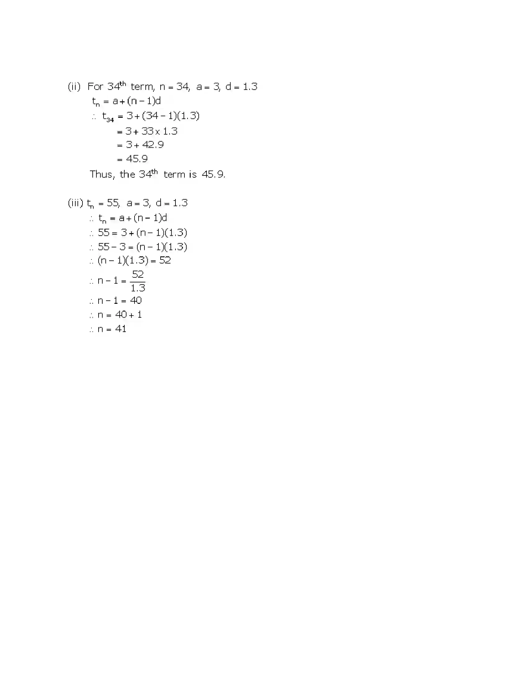 Maharashtra Board Class 10th Algebra - English Medium Arithmetic Progression Solution 18