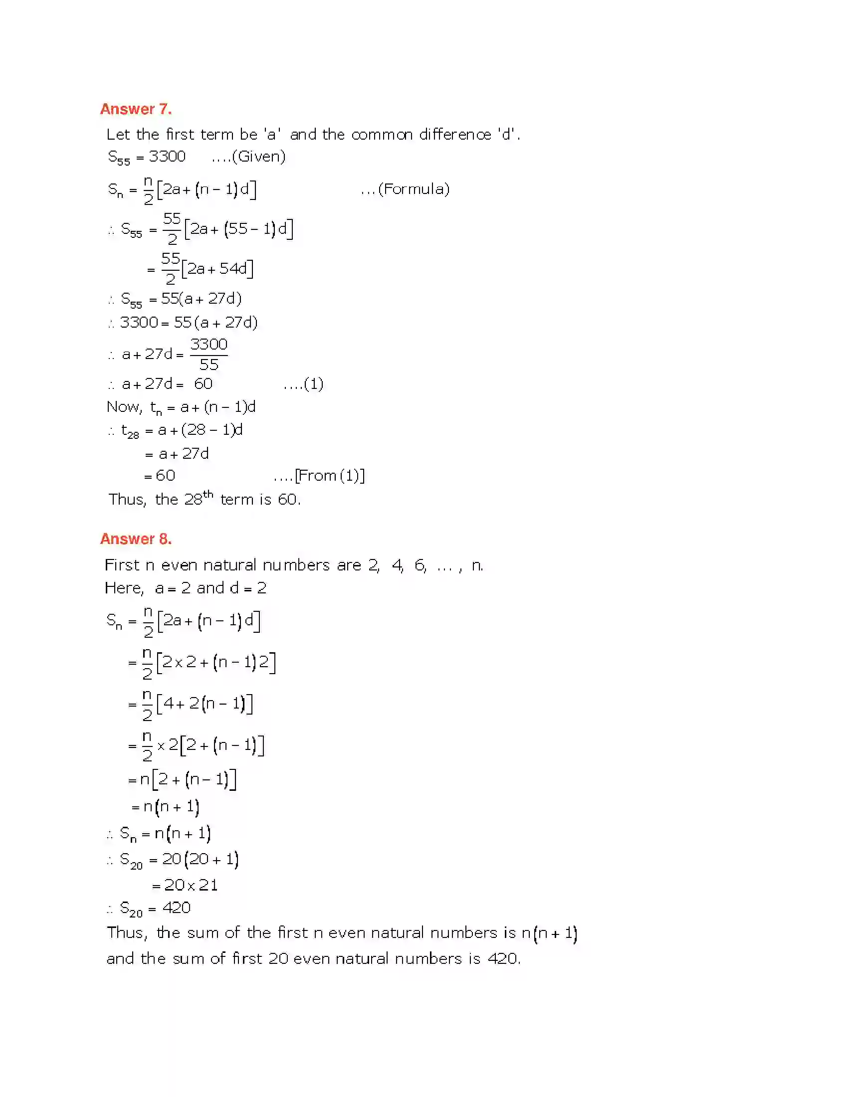 Maharashtra Board Class 10th Algebra - English Medium Arithmetic Progression Solution 22