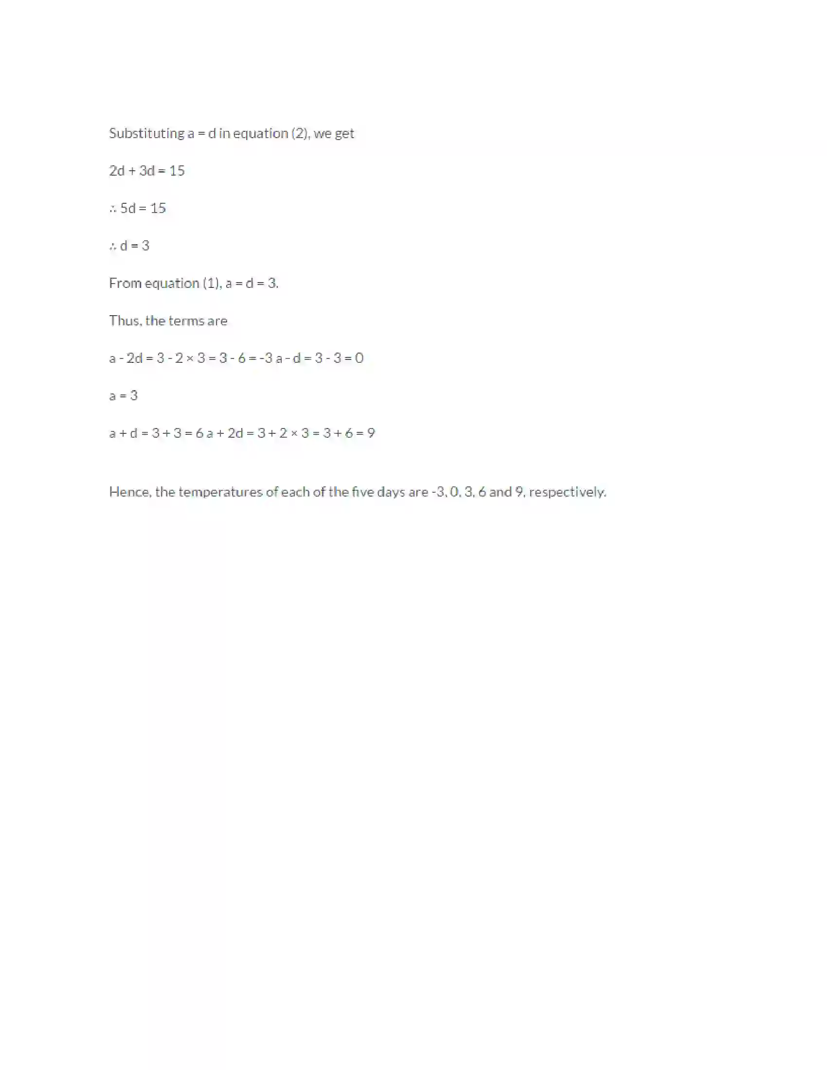 Maharashtra Board Class 10th Algebra - English Medium Arithmetic Progression Solution 26