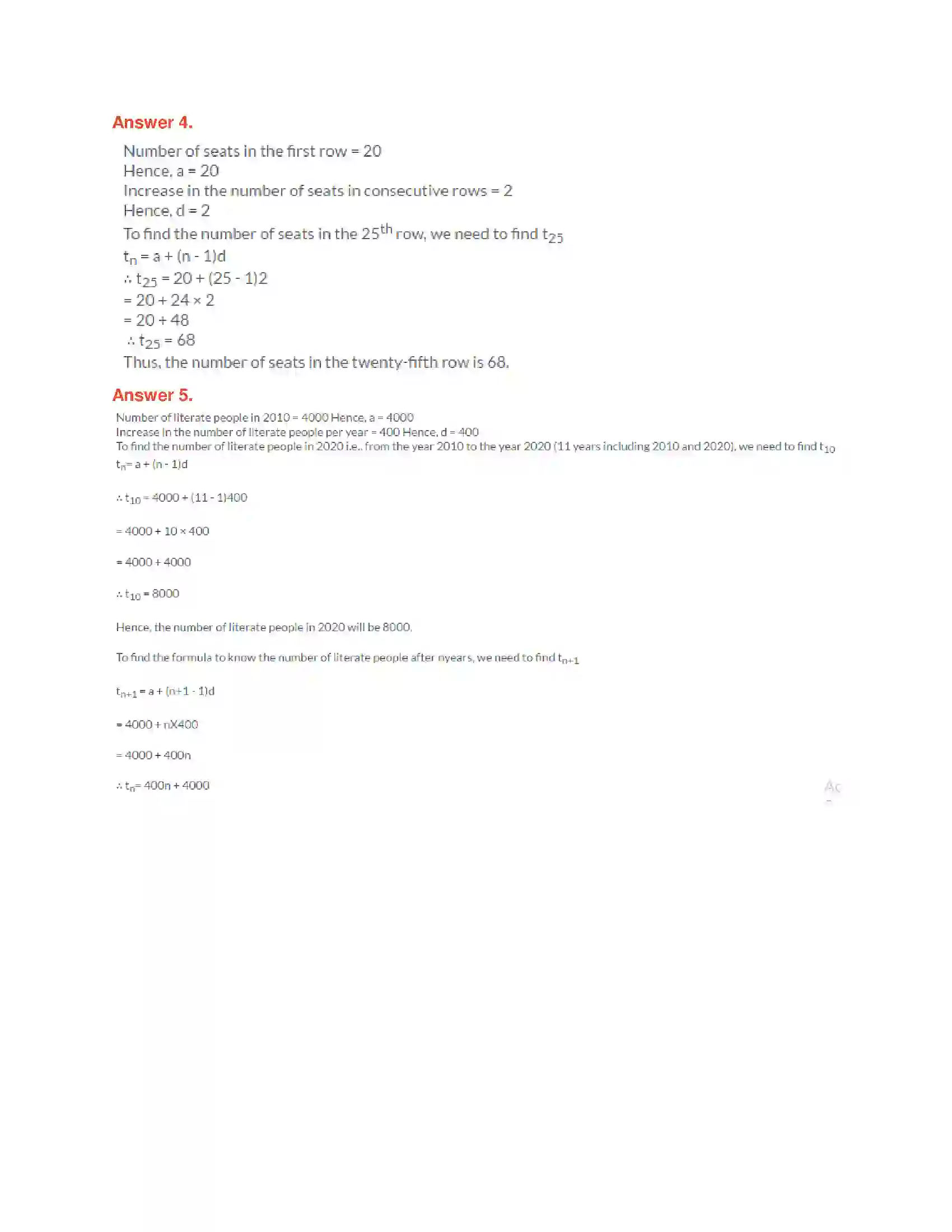 Maharashtra Board Class 10th Algebra - English Medium Arithmetic Progression Solution 28