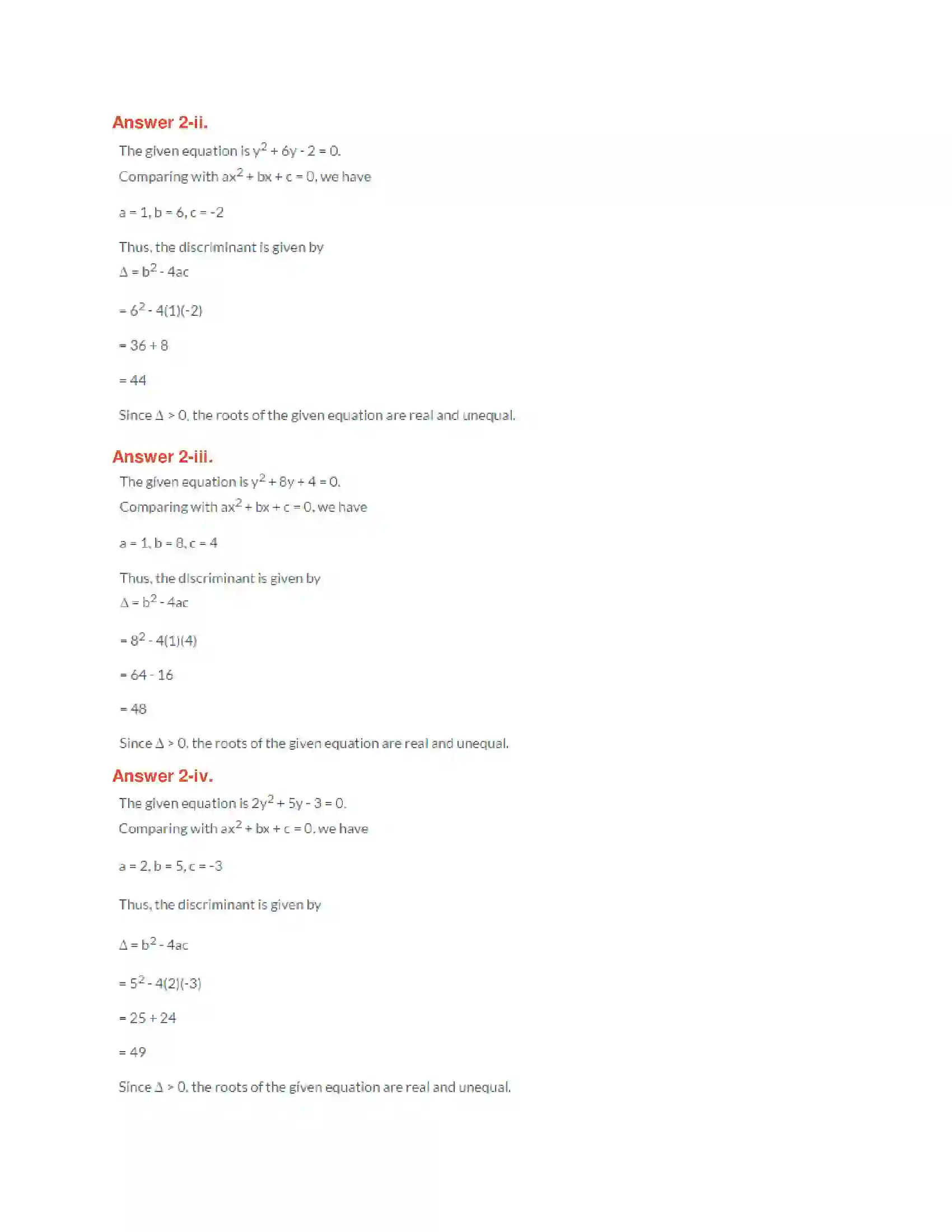 Maharashtra Board Class 10th Algebra - English Medium Quadratic Equations Solution 32