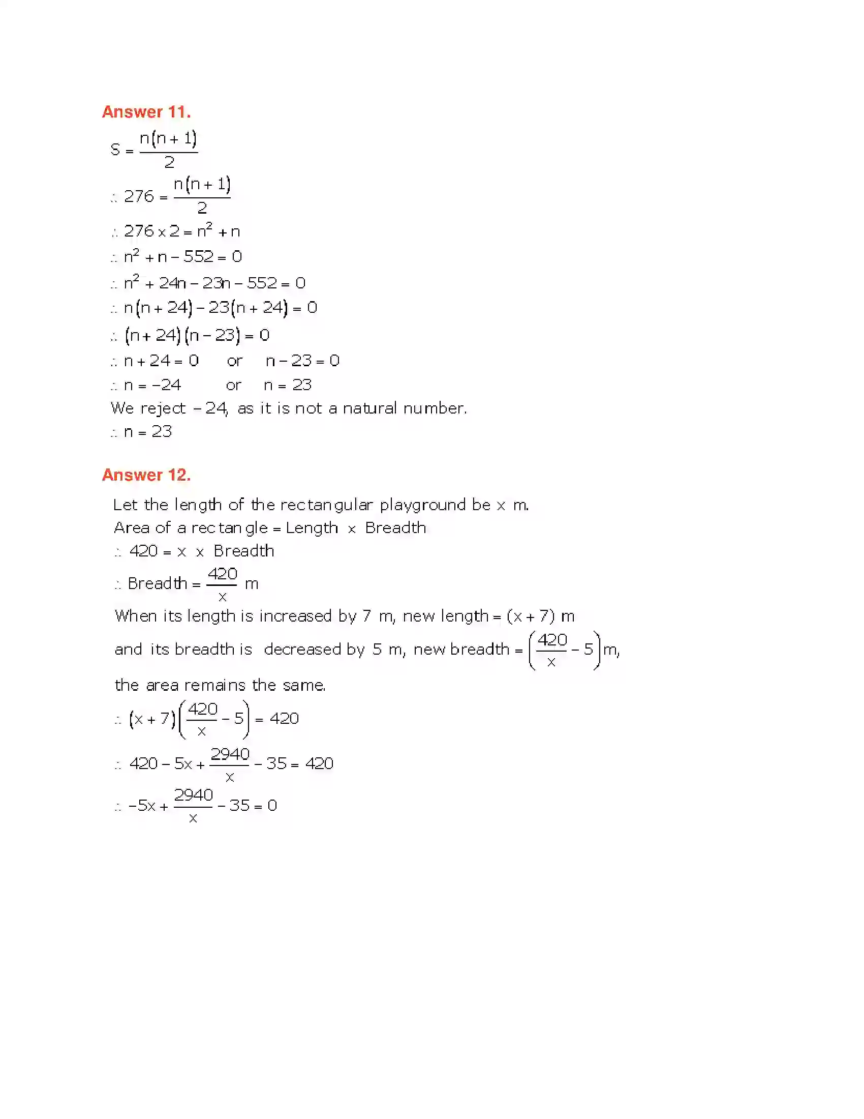 Maharashtra Board Class 10th Algebra - English Medium Quadratic Equations Solution 55