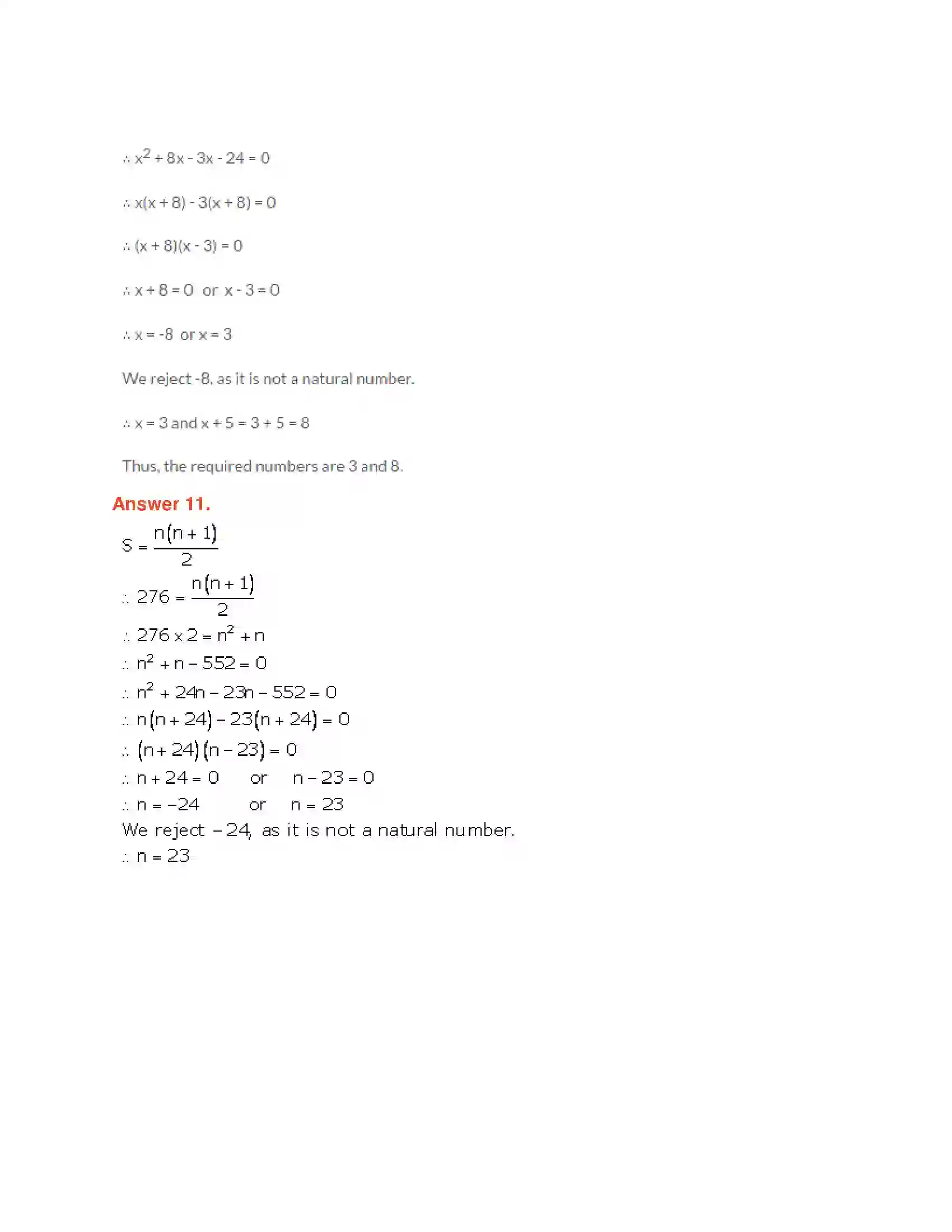 Maharashtra Board Class 10th Algebra - English Medium Quadratic Equations Solution 62