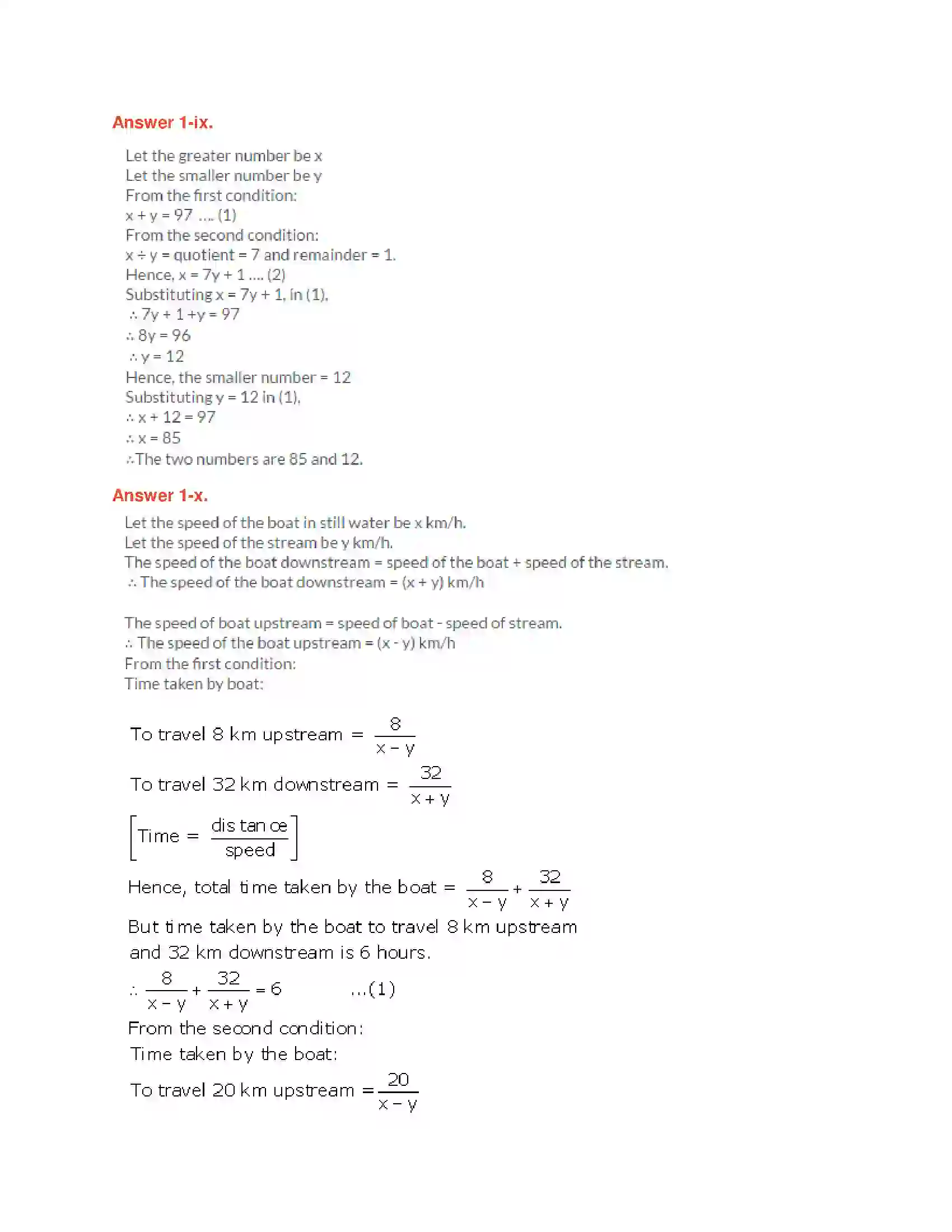 Maharashtra Board Class 10th Algebra - English Medium Linear Equations in Two Variables Solution 27