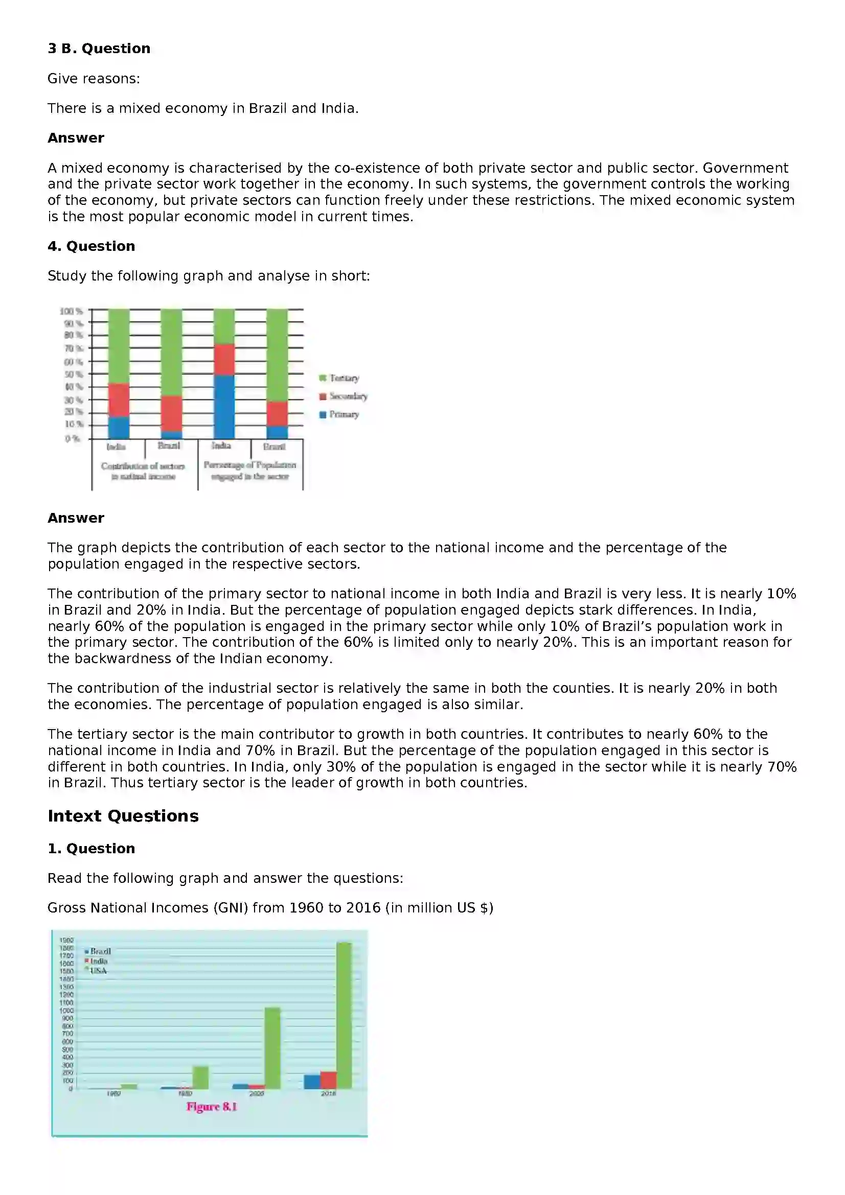 Maharashtra Board Class 10th Geography - English Medium Economy and Occupations Solution 3